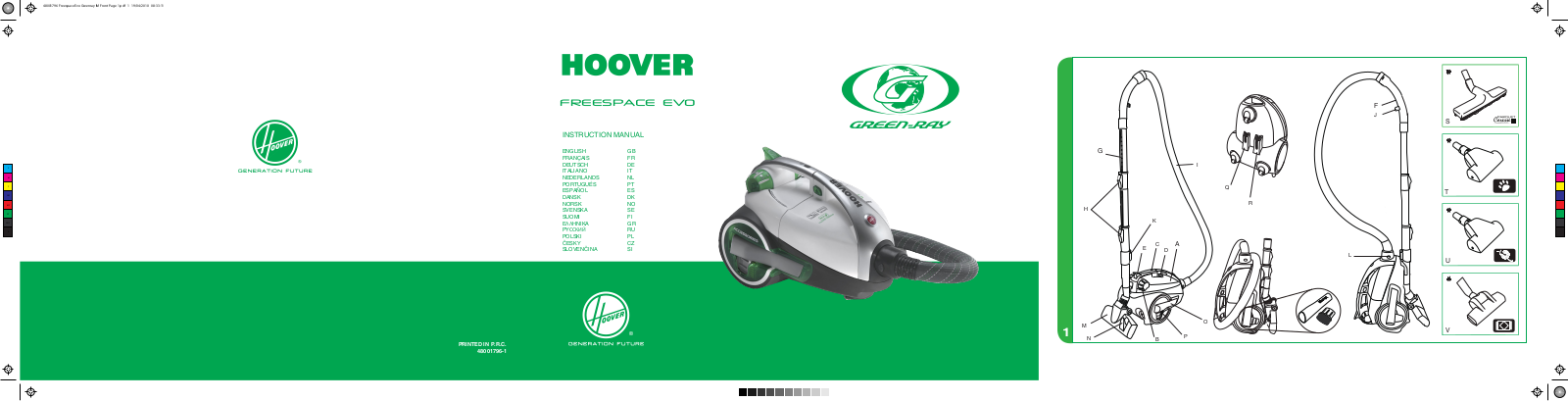 HOOVER FREESPACE EVO, TFV 1215 User Manual