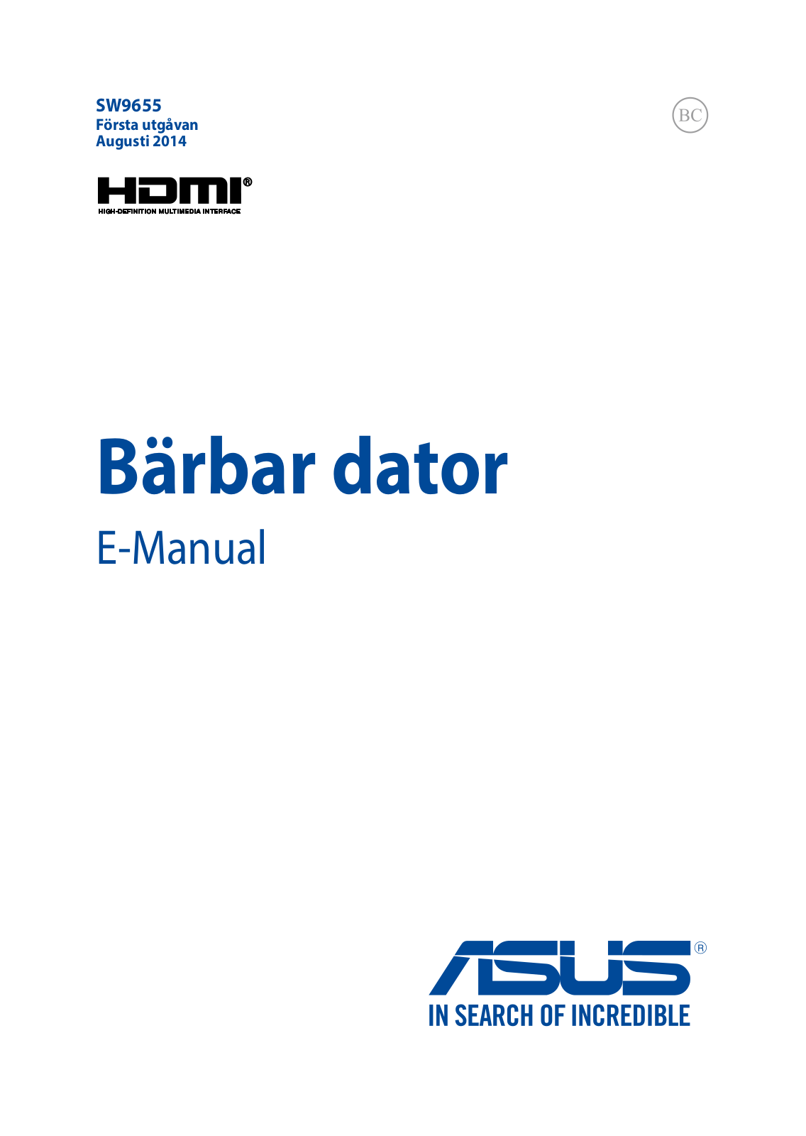 ASUS G751JT, G751JY, SW9655 User Manual