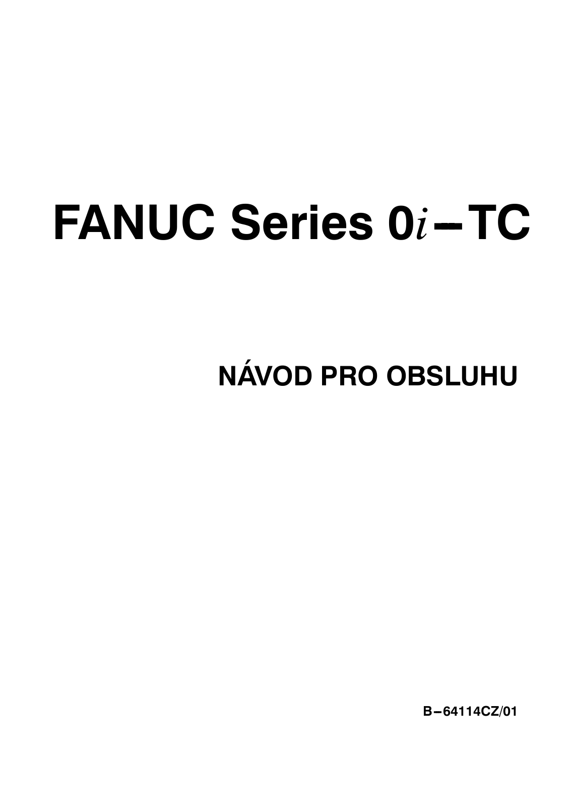 fanuc 0i-TC User Manual