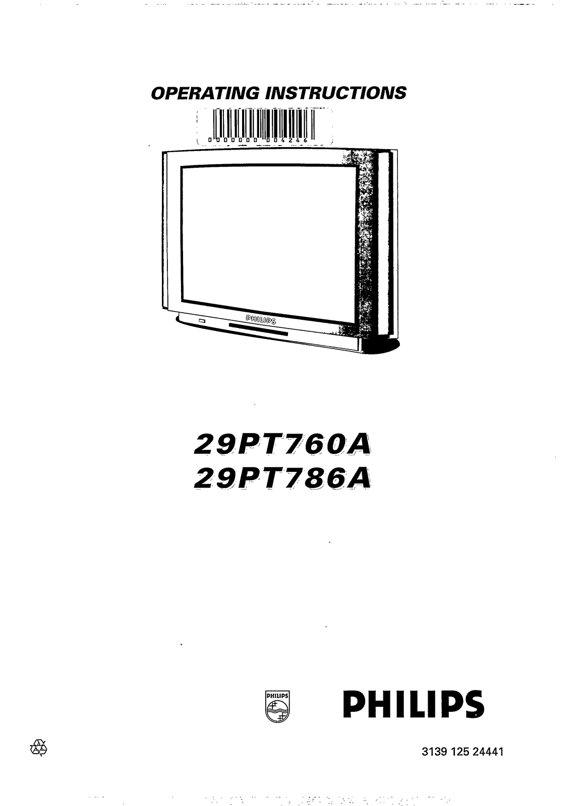 Philips 29PT786A-75R User Manual