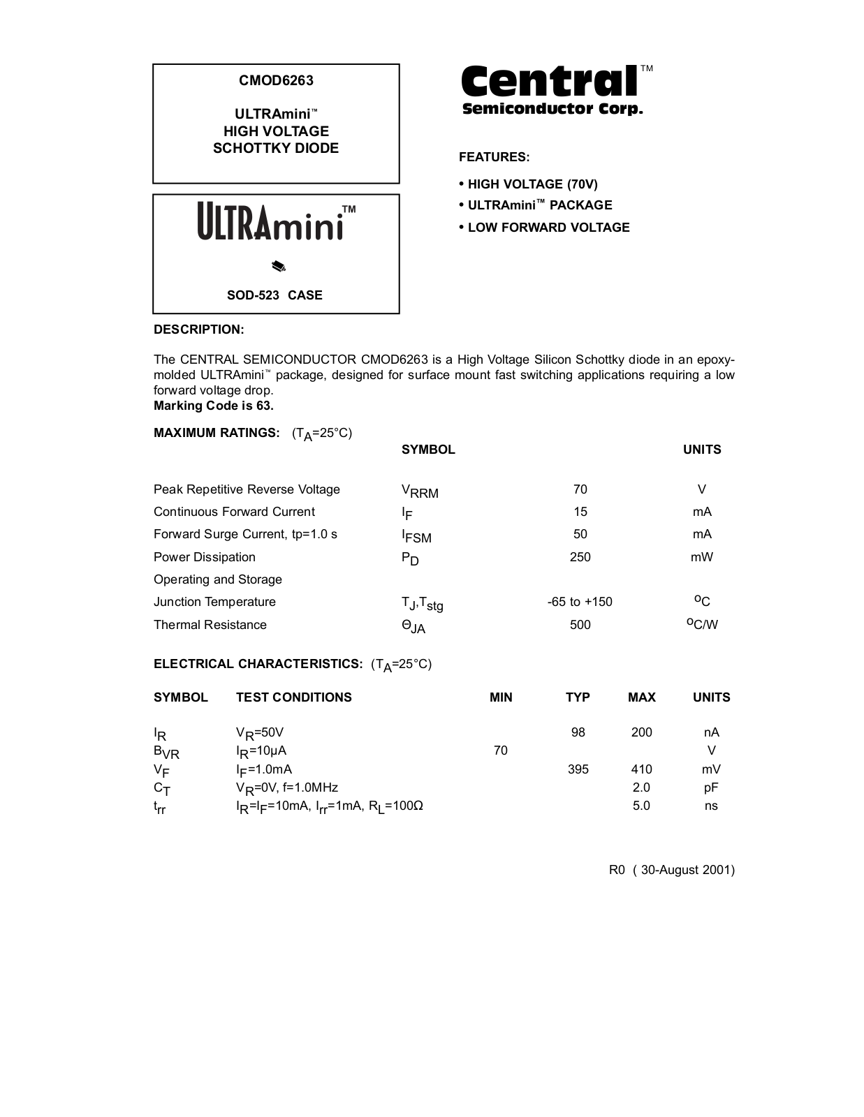 Datasheet CMOD6263 Datasheet (CENTR) - ManualMachine.com