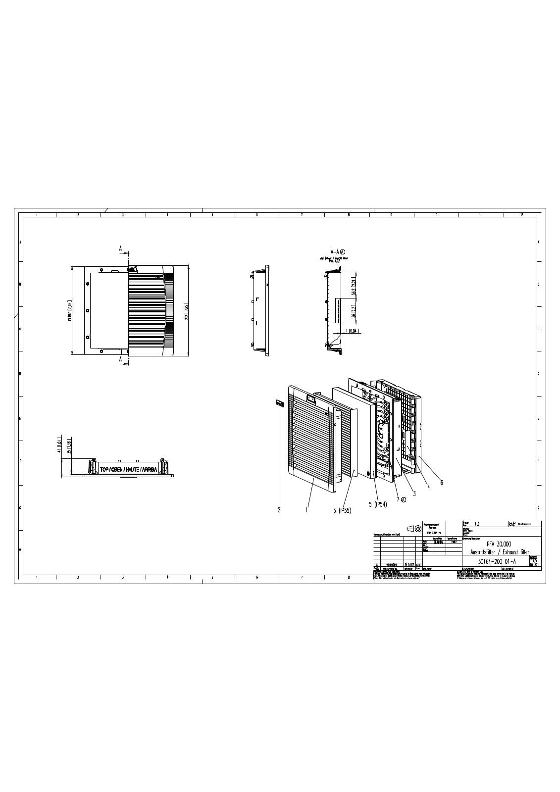 Hammond Manufacturing PF33000T12LGSL technical drawings