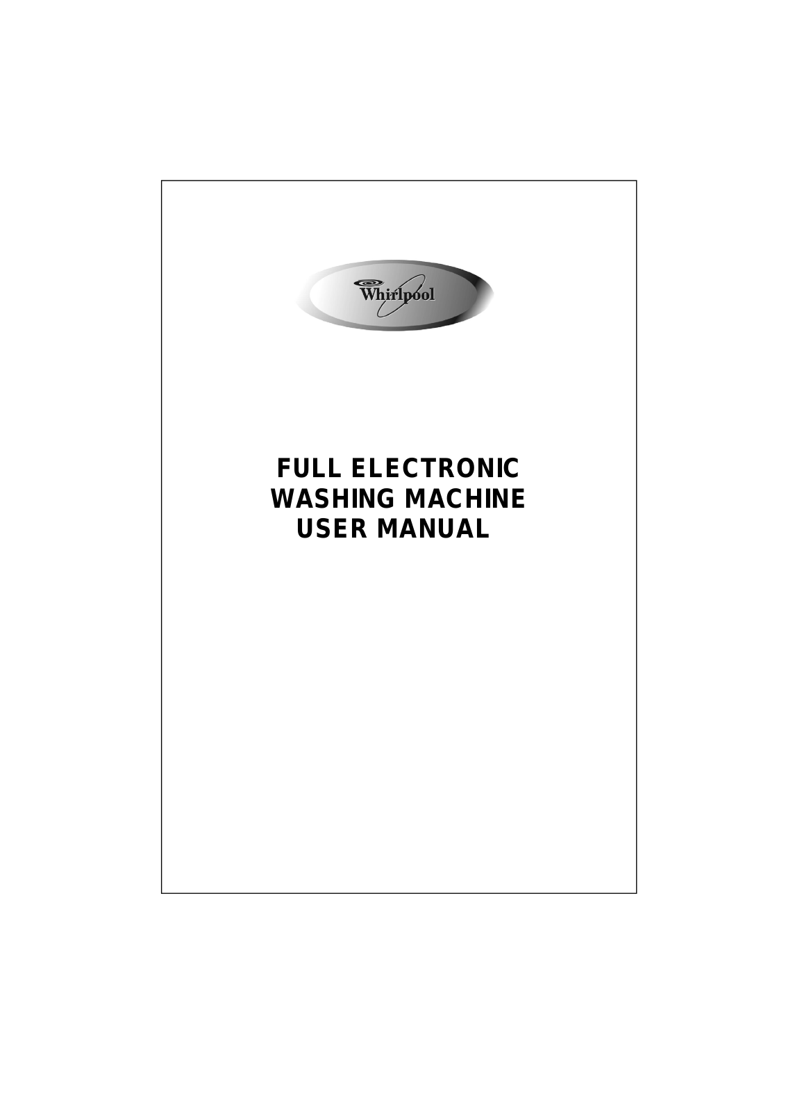 Whirlpool AWG 6081/M6 INSTRUCTION FOR USE