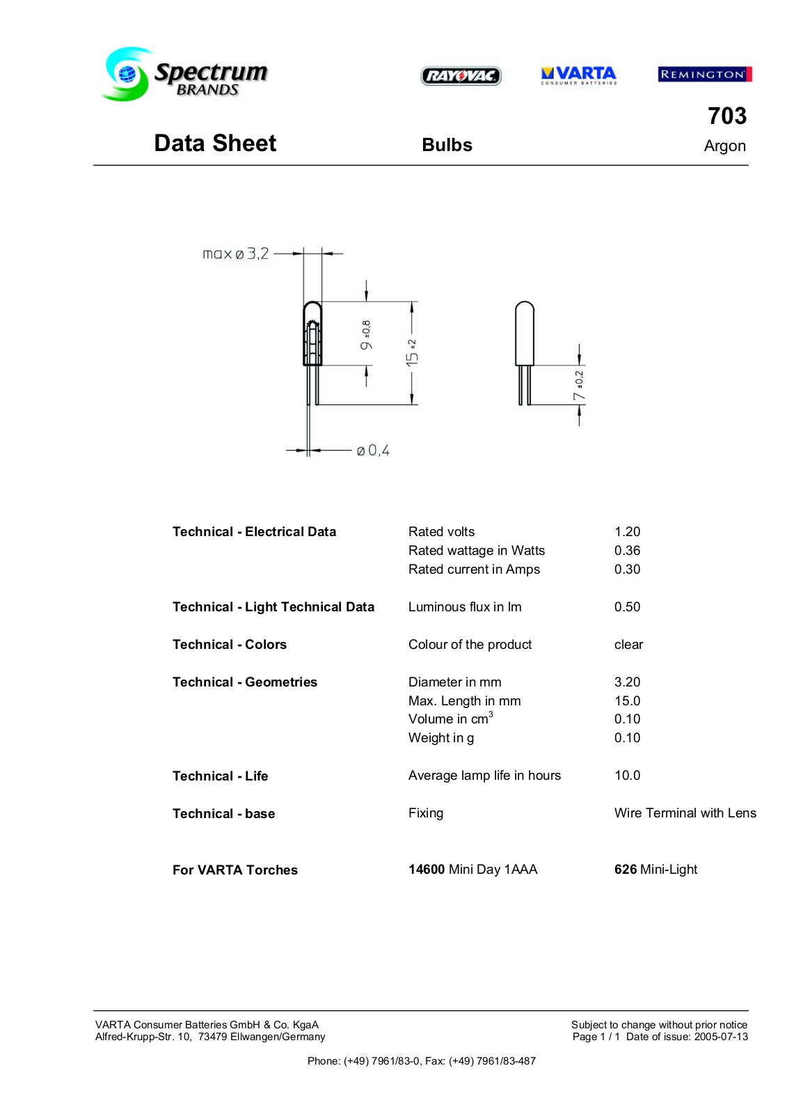 Datasheet 703 Specification - ManualMachine.com