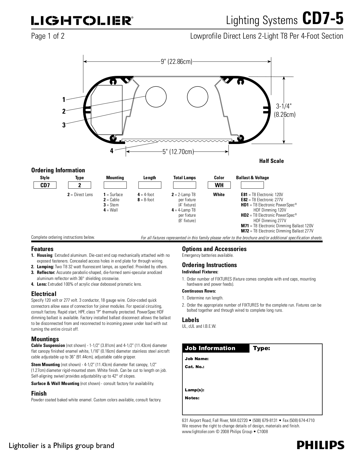 Lightolier CD7-5 User Manual