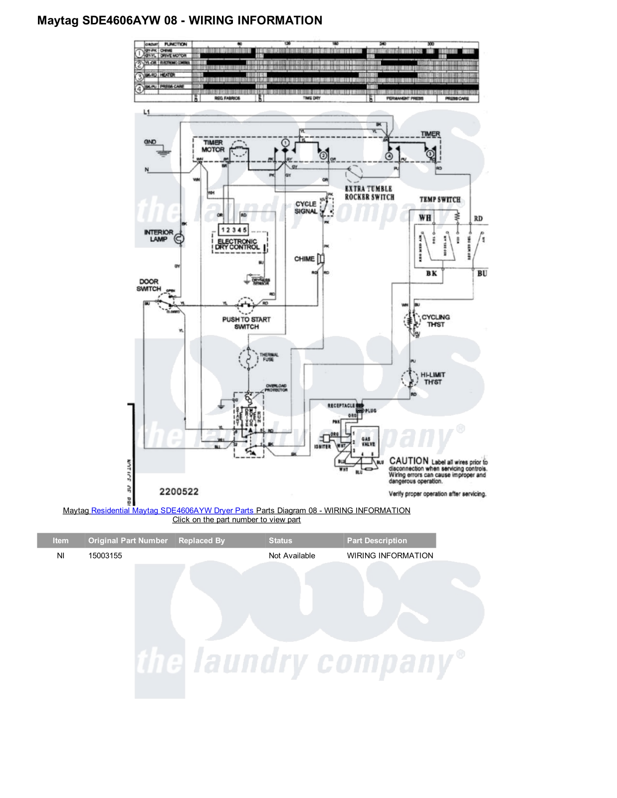 Maytag SDE4606AYW Parts Diagram