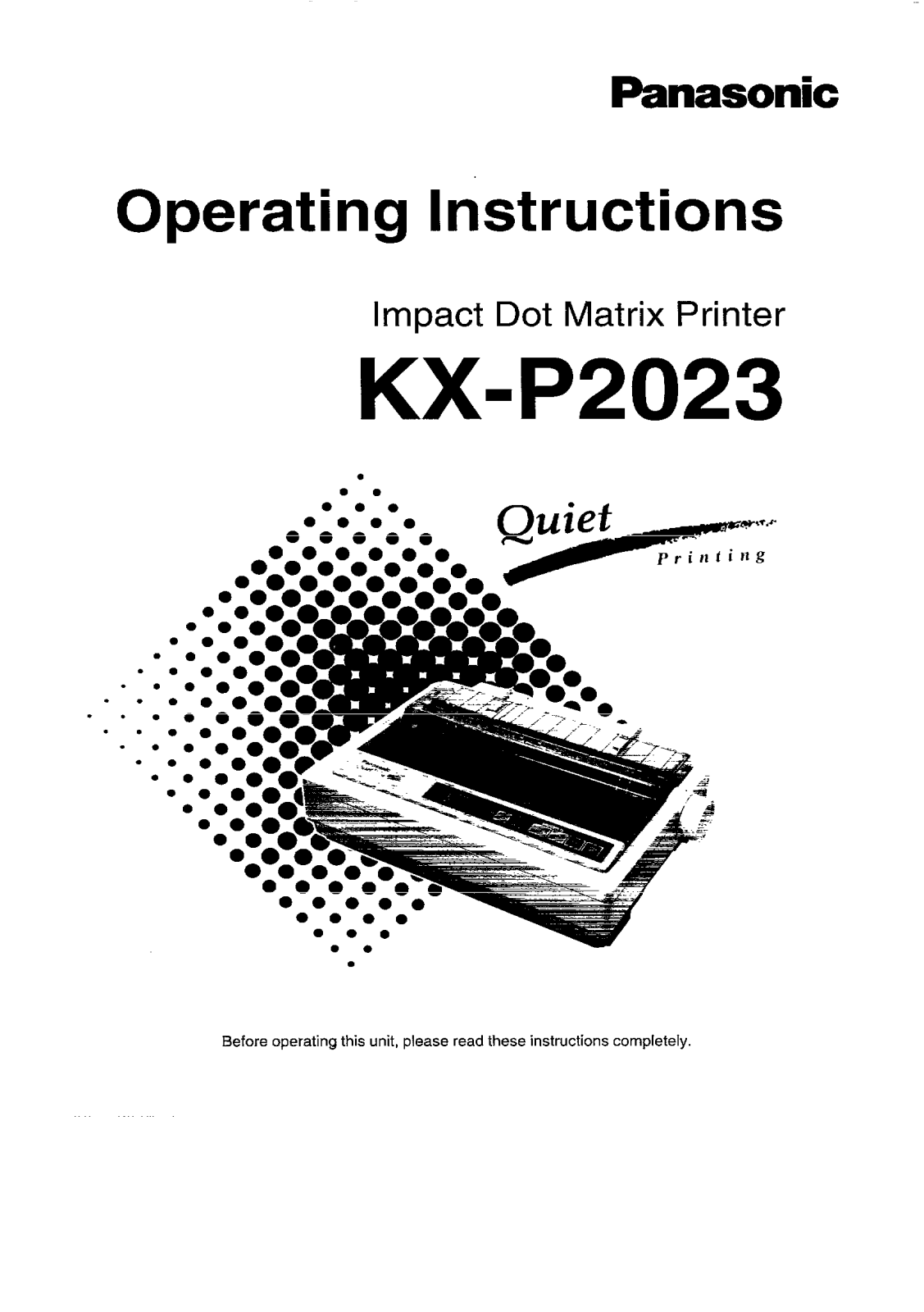 Panasonic KX-P2023 User Manual