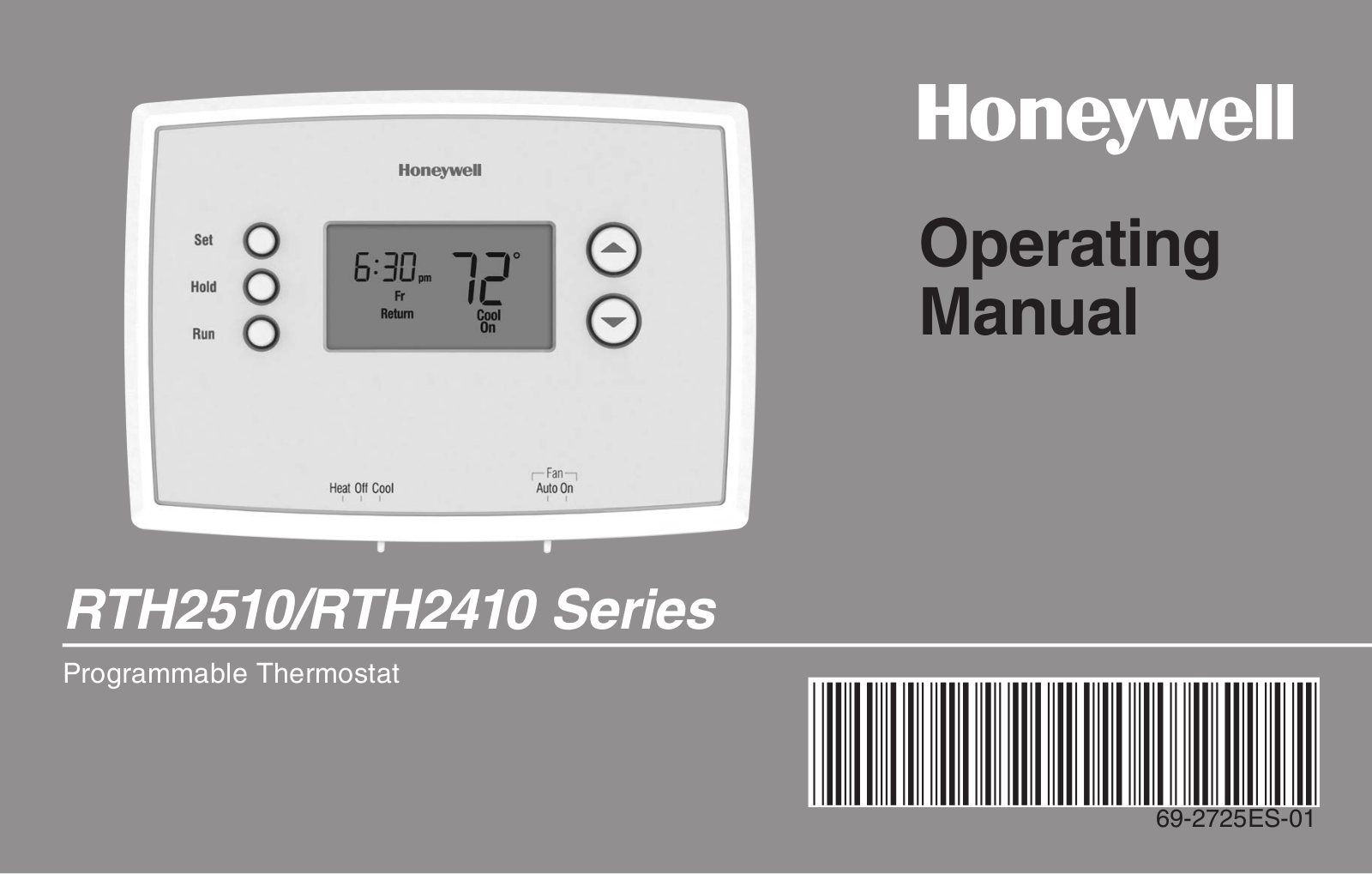 Honeywell RTH2510B1000-E1, RTH2510, RTH2410B1001-E1 User Manual