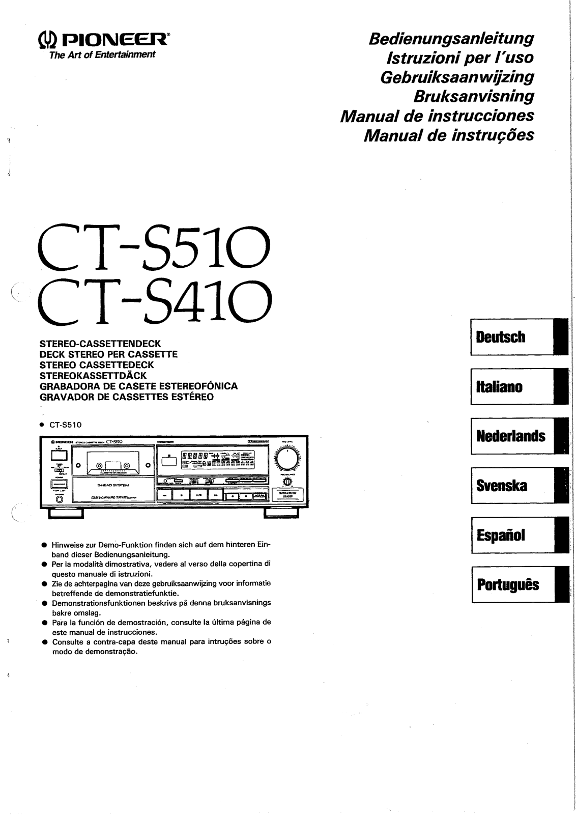 Pioneer CT-S410, CT-S510 User Manual