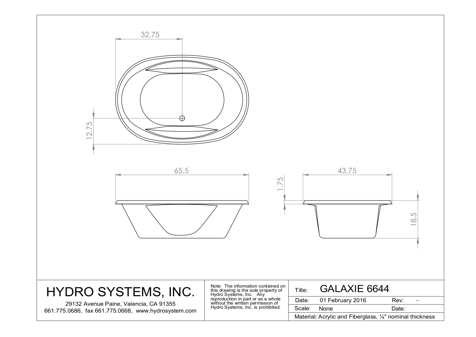 Hydro Systems Galaxie 6644 Shematics