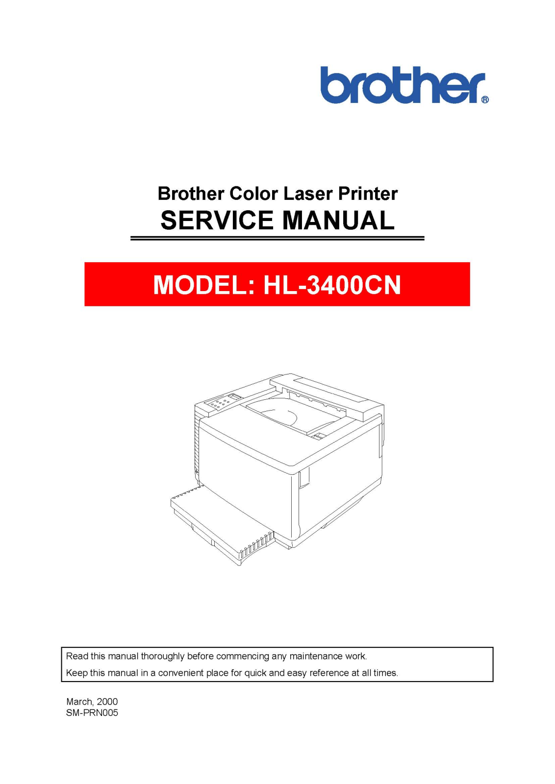 Brother HL-3400CN Service Manual