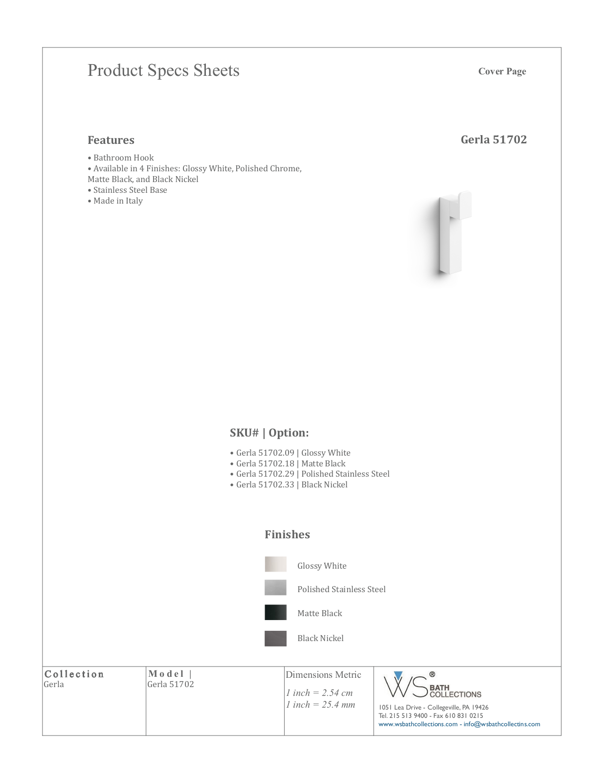 WS Bath Collections WSO3693 Specifications - ManualMachine.com