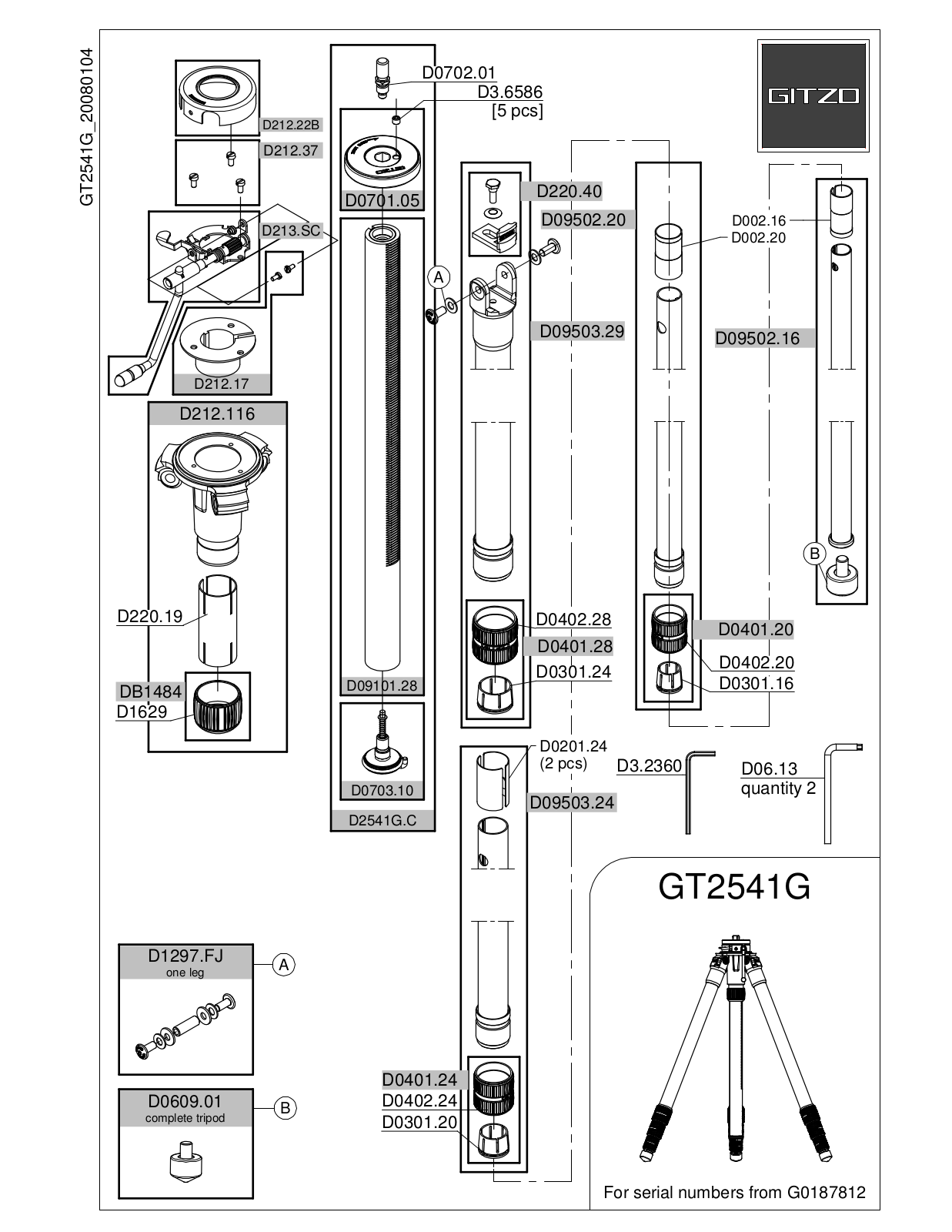 Gitzo GT2541G User Manual