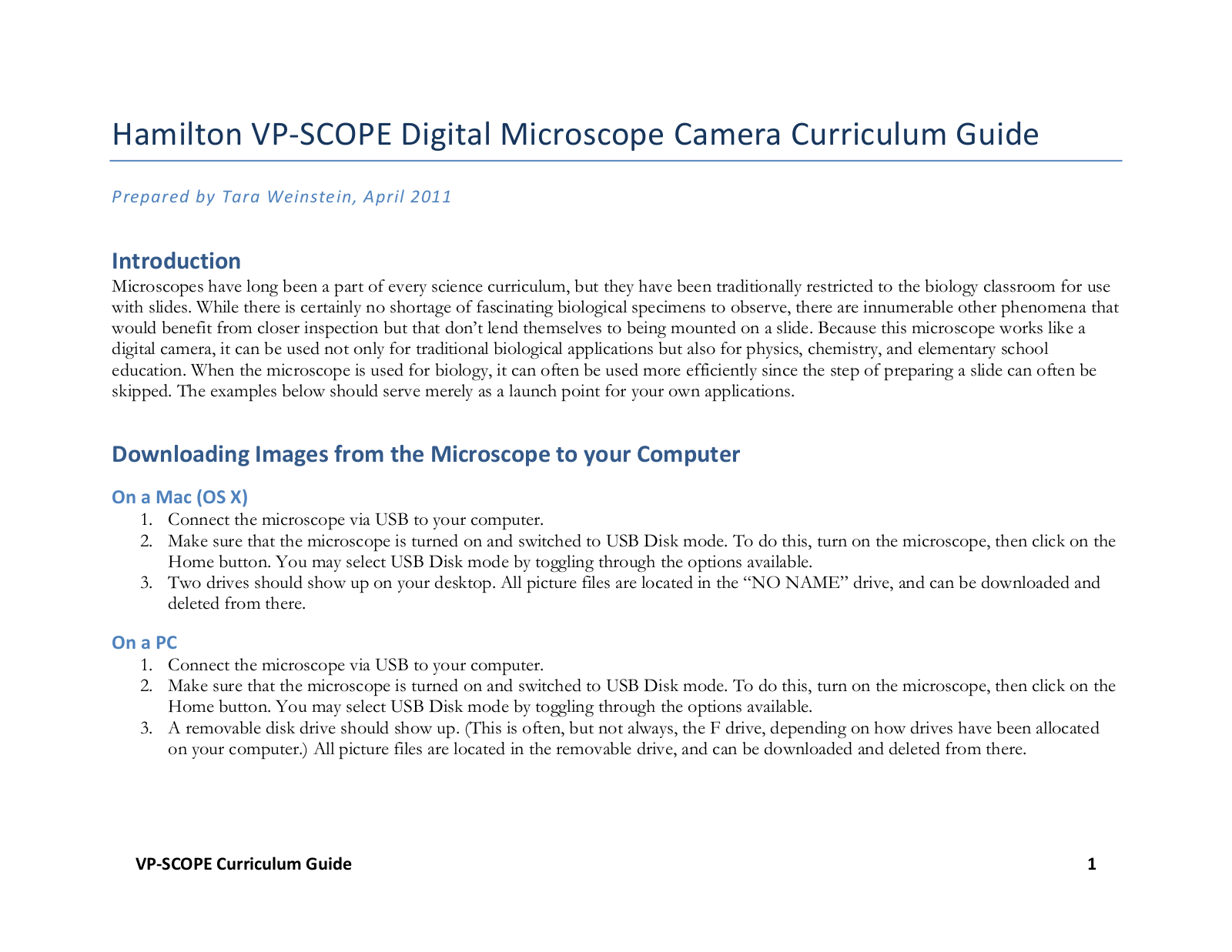 Hamilton Buhl VP-SCOPE User Manual