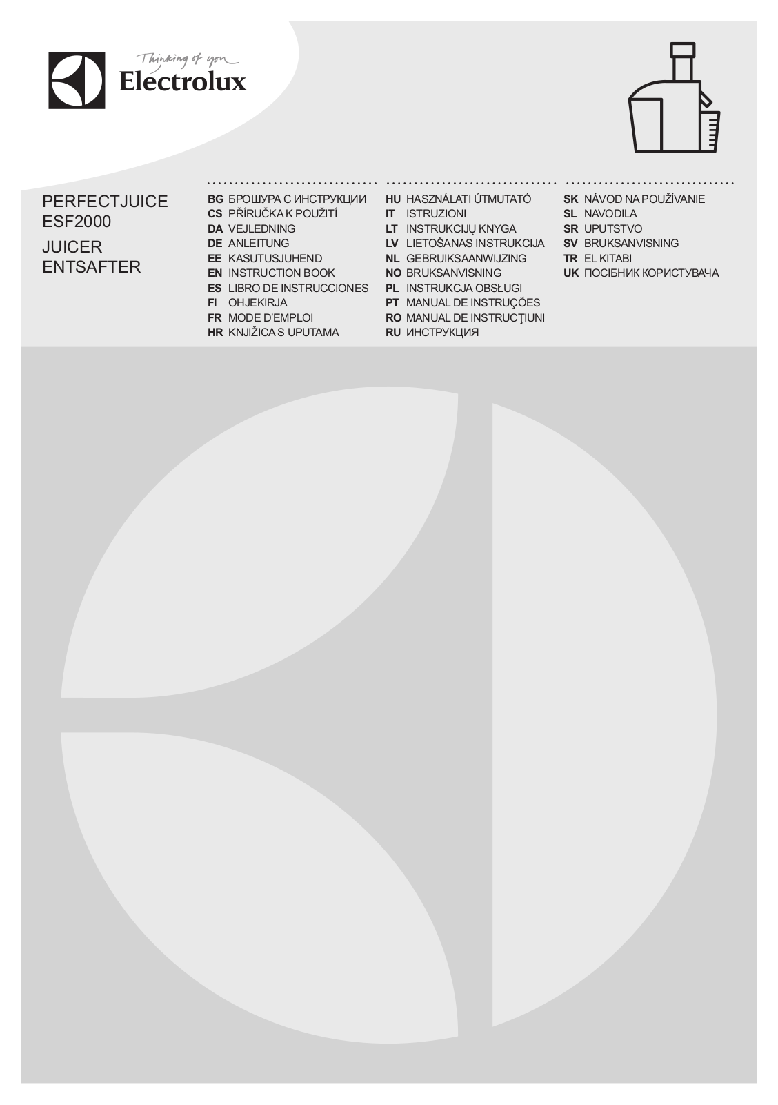 Electrolux ESF2000 User Manual