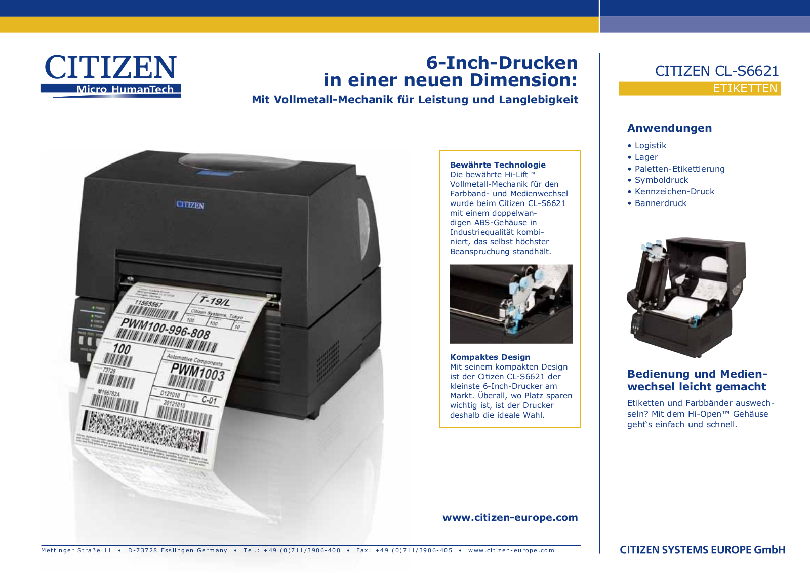 Citizen CL-S6621 User Manual