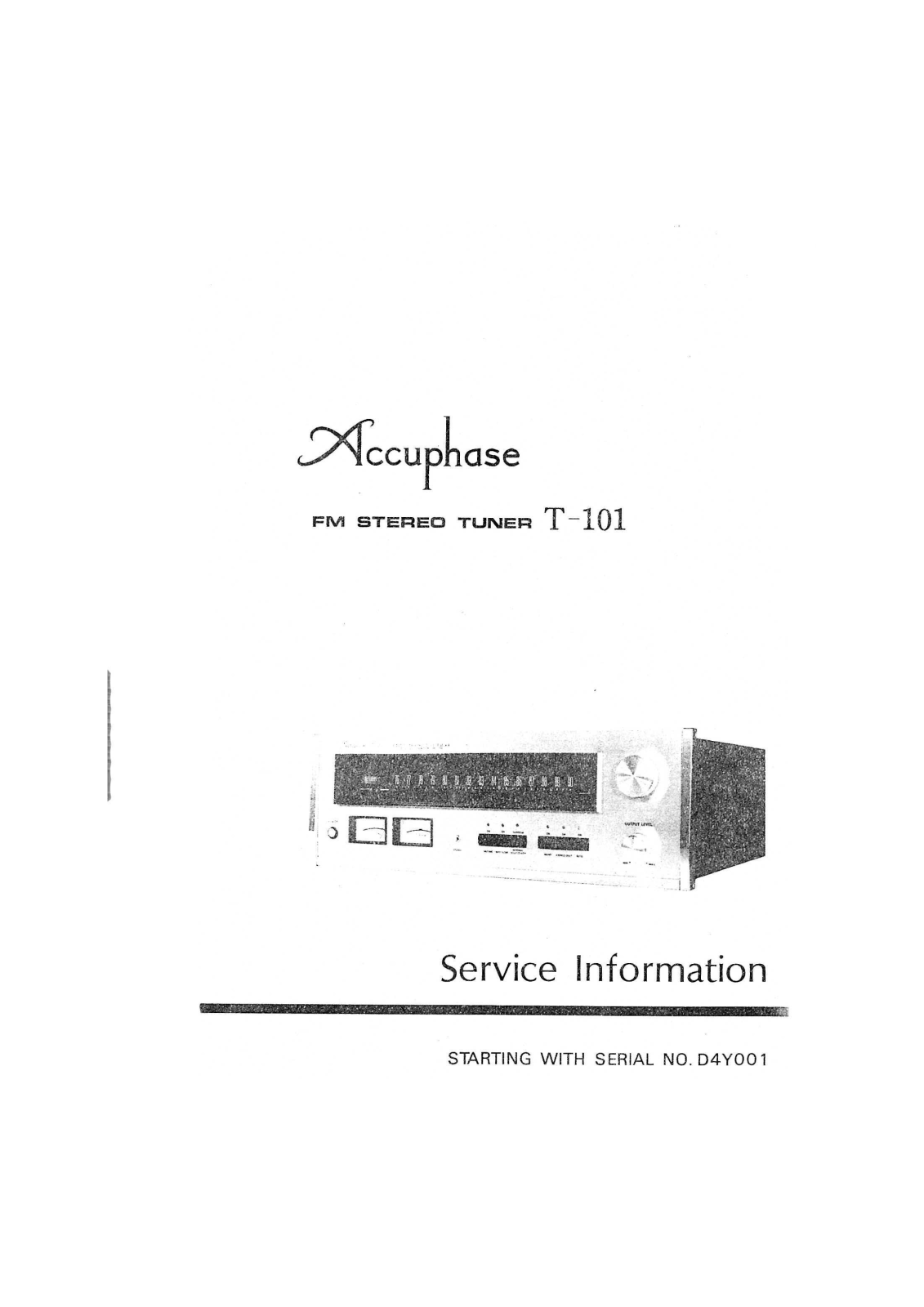 Accuphase T-101 Service Manual