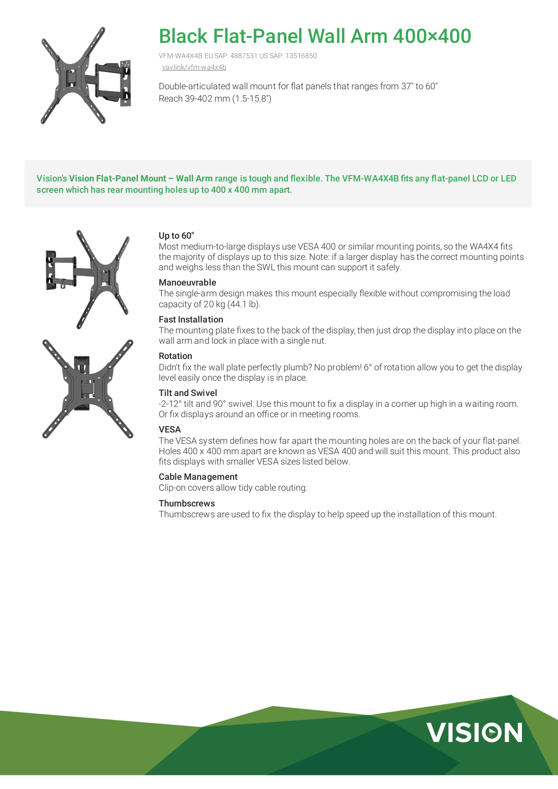 Vision VFM-WA4X4B User Manual