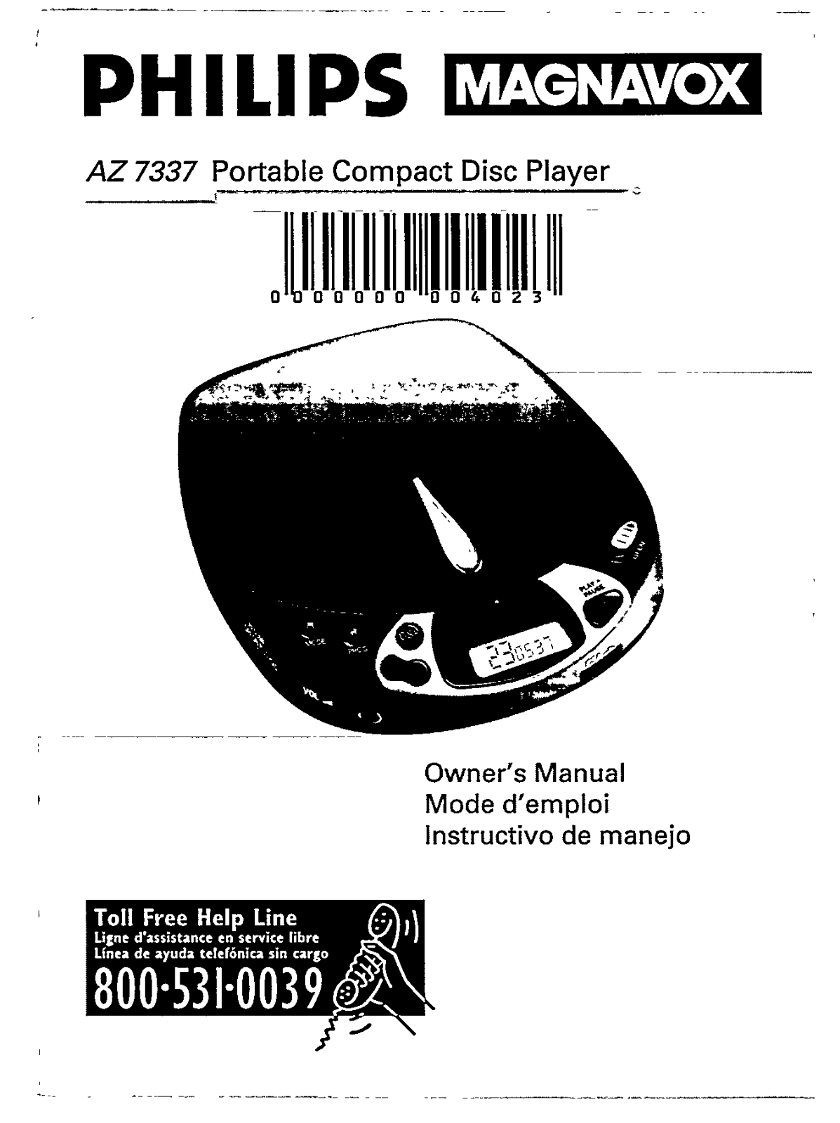 PHILIPS AZ7337 User Manual