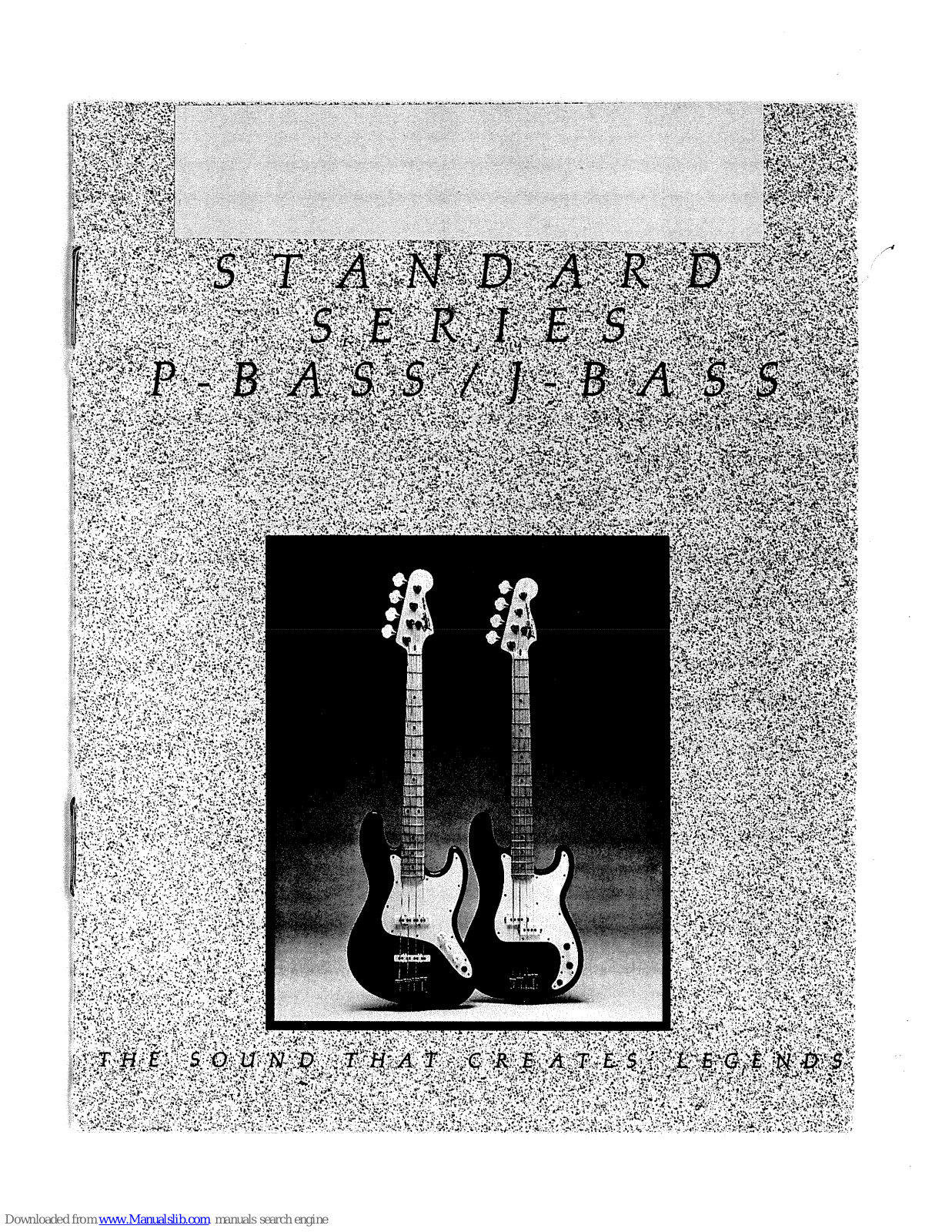 Fender Standard Series P-Bass, Standard Series J-Bass User Manual