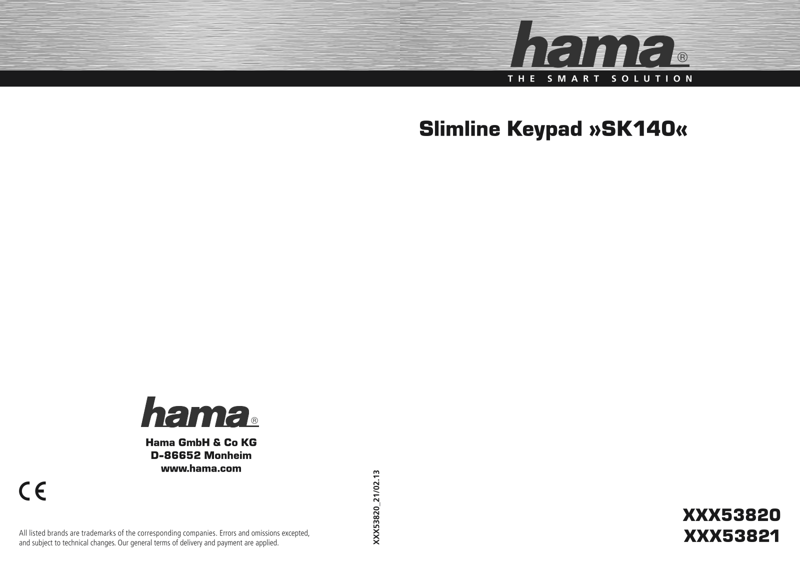 Hama SK140 User Manual