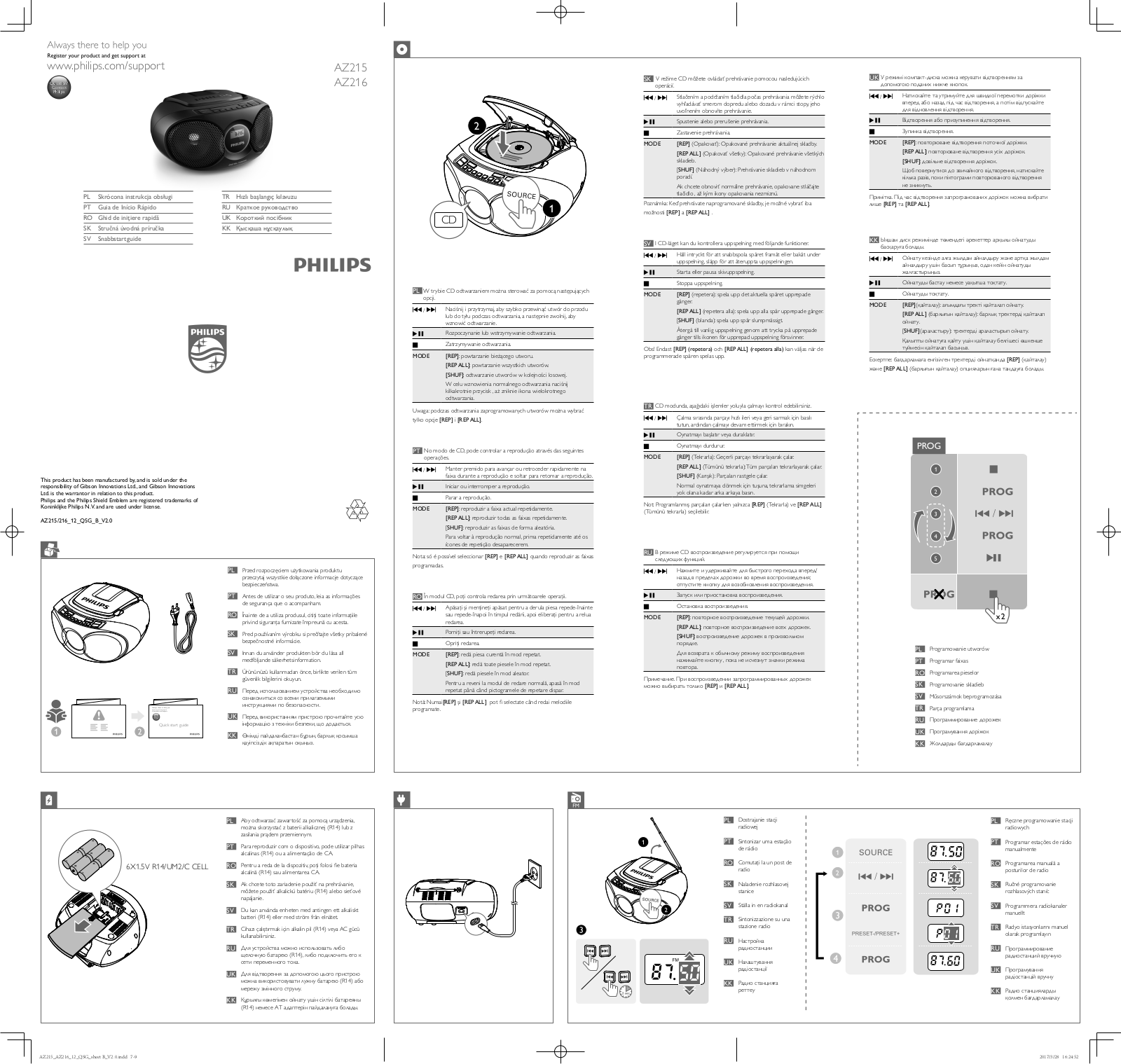 Philips AZ215, AZ216 Getting Started Guide