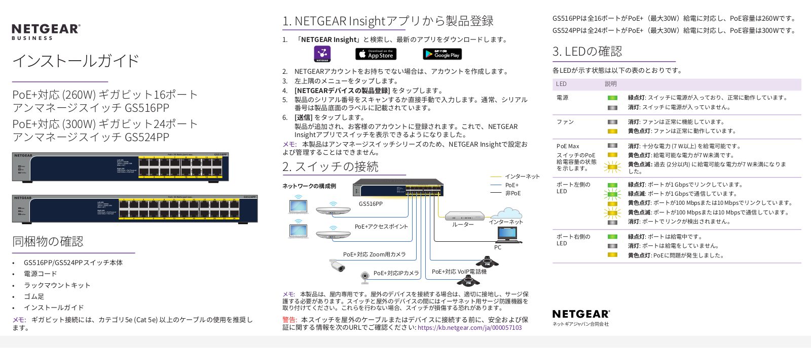 Netgear GS516PP Installation Manual