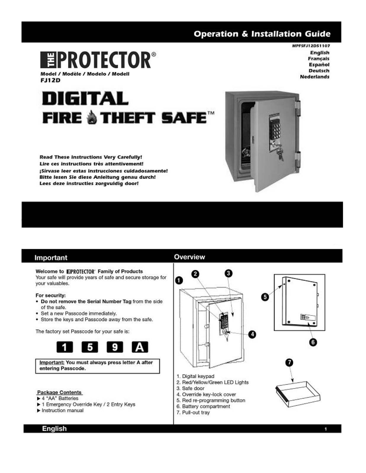 Honeywell FJ12D User Manual