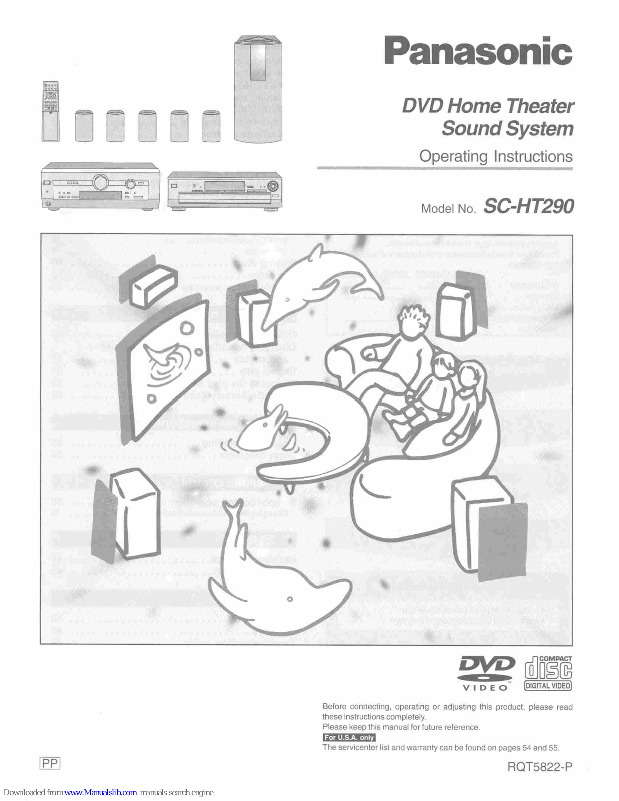 Panasonic SC-HT290D, SB-AFC280, SB-W280, SC-HT290, DVD-CV290 Operating Manual - ManualMachine.com