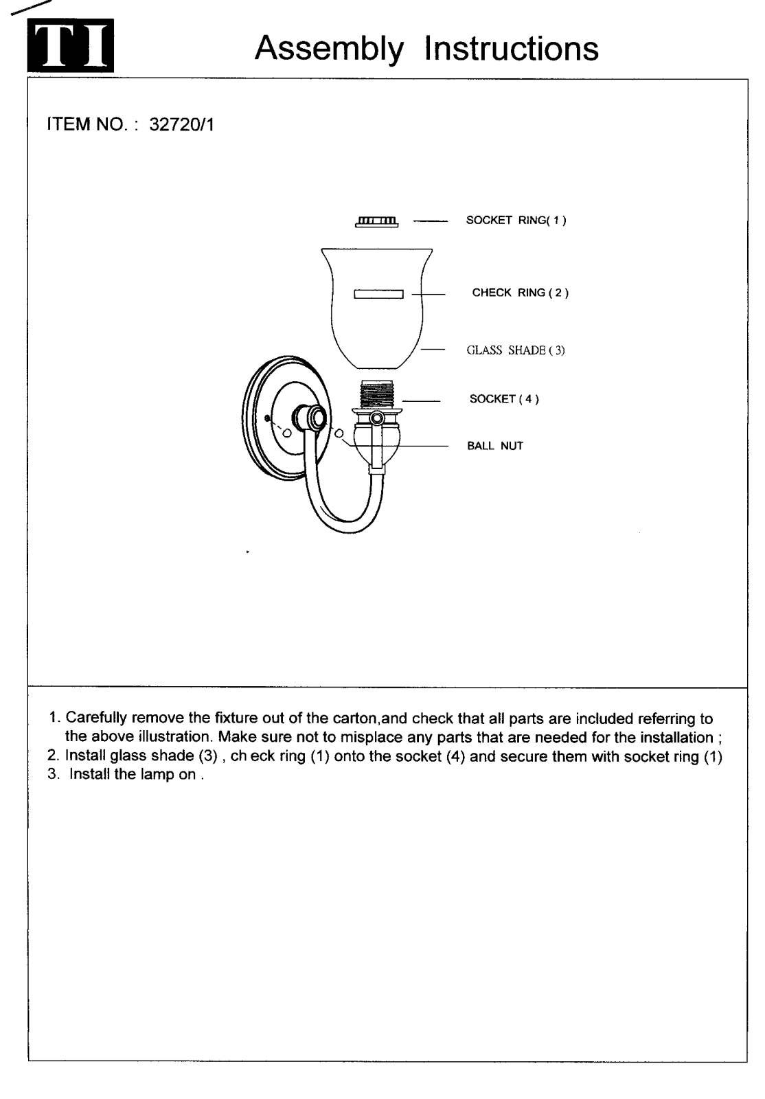 Triarch 32720-1 User Manual