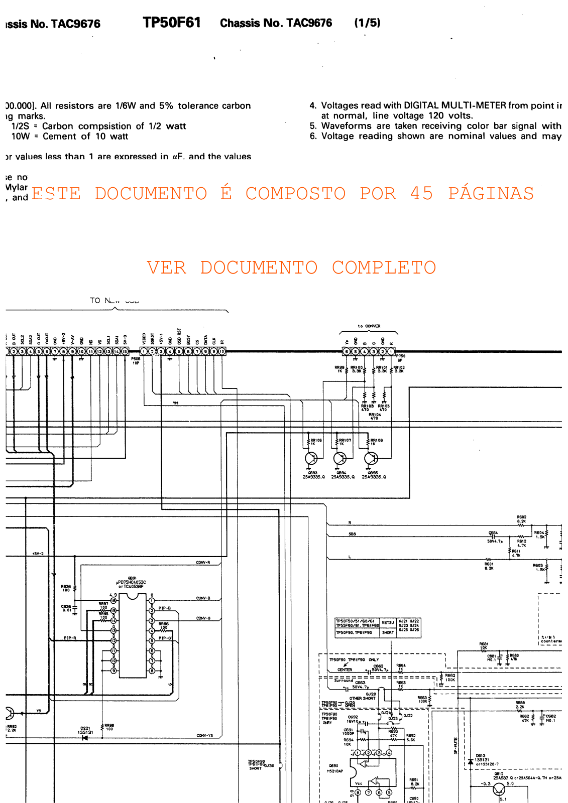 Toshiba TP50F61 Schematic