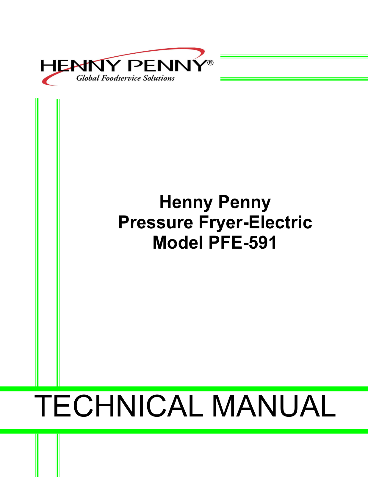 Henny Penny PFE-591 User Manual