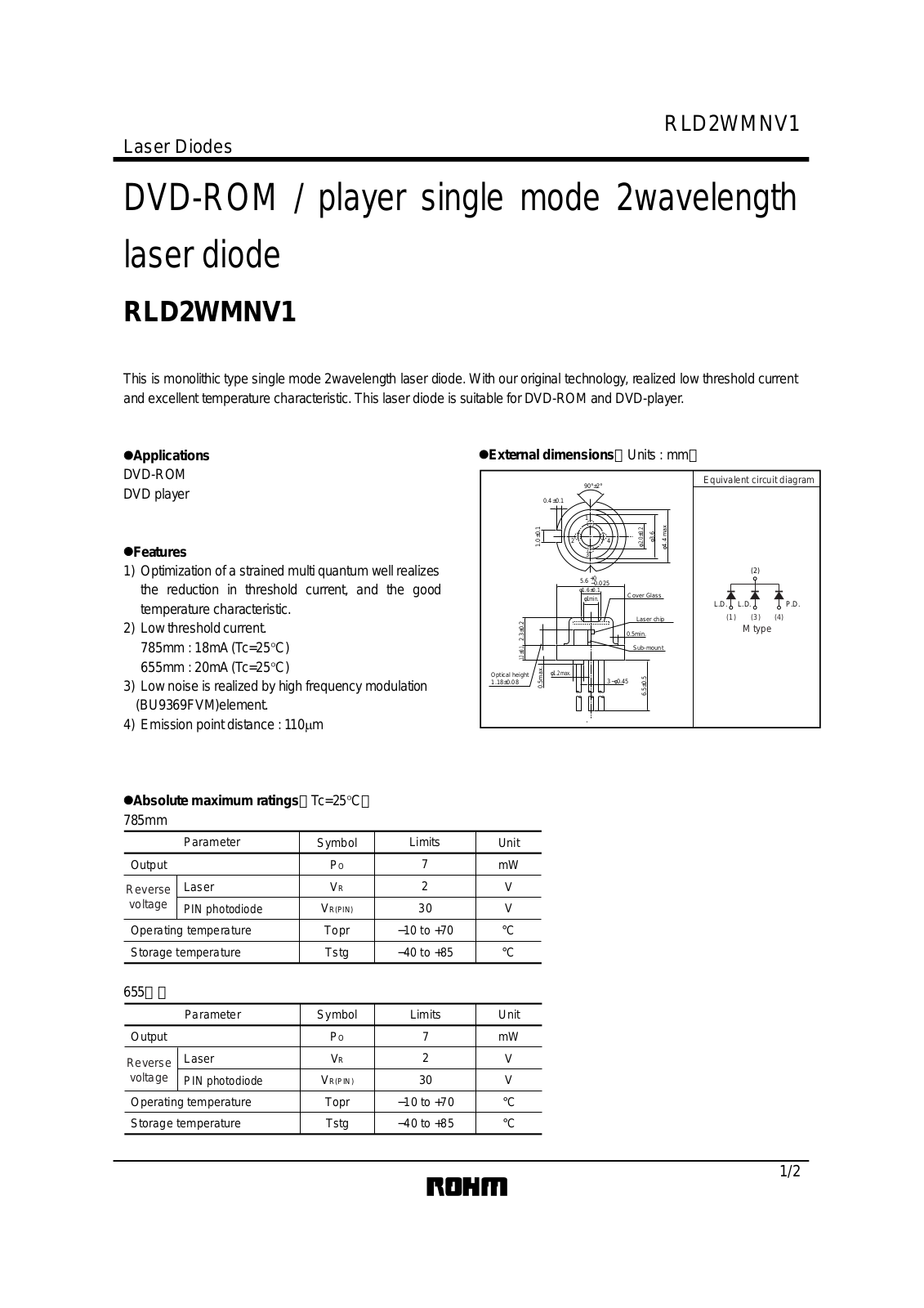 Rainbow Electronics RLD2WMNV1 User Manual