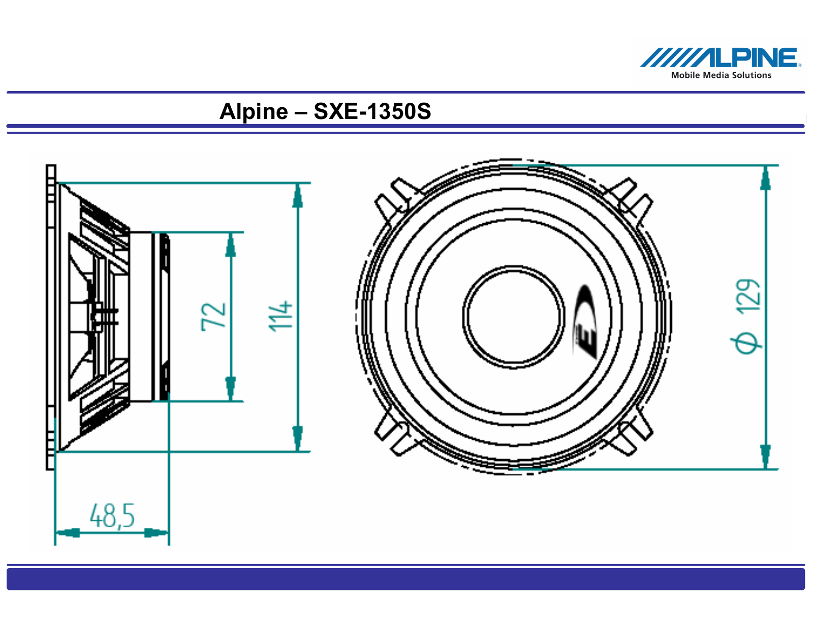 Alpine SXE-1350S User Manual