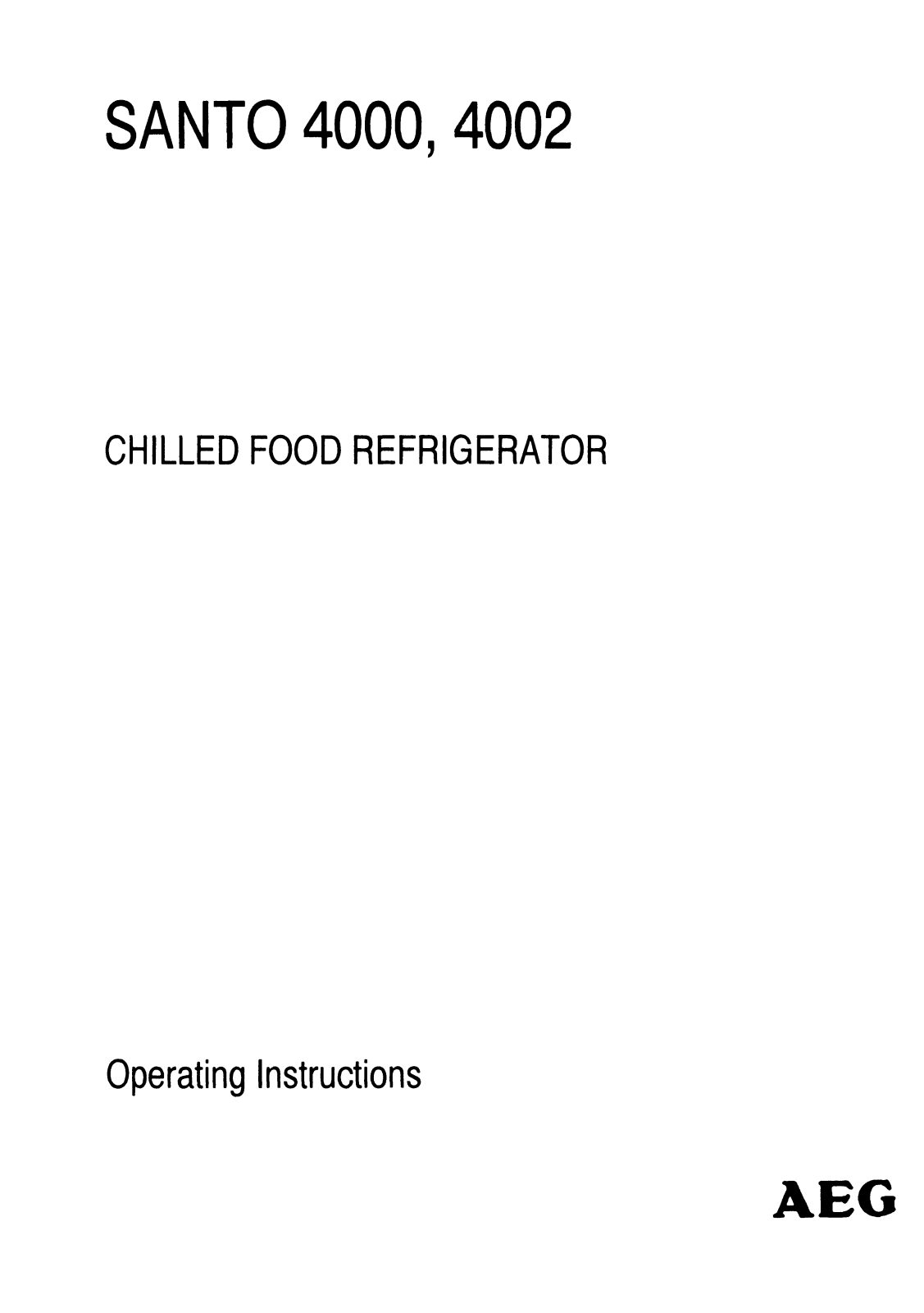 AEG Santo 4002, Santo 4000 User Manual