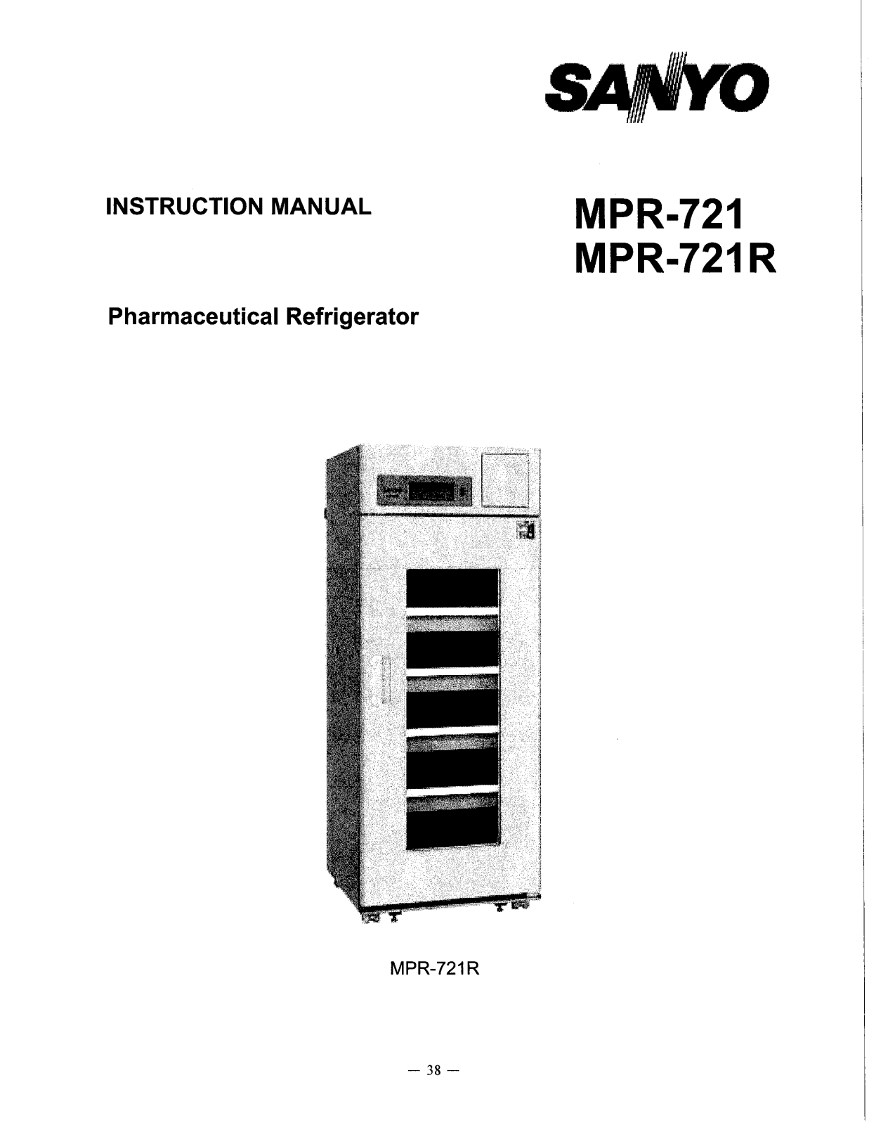 Sanyo MPR-721R, MPR-721 User Manual