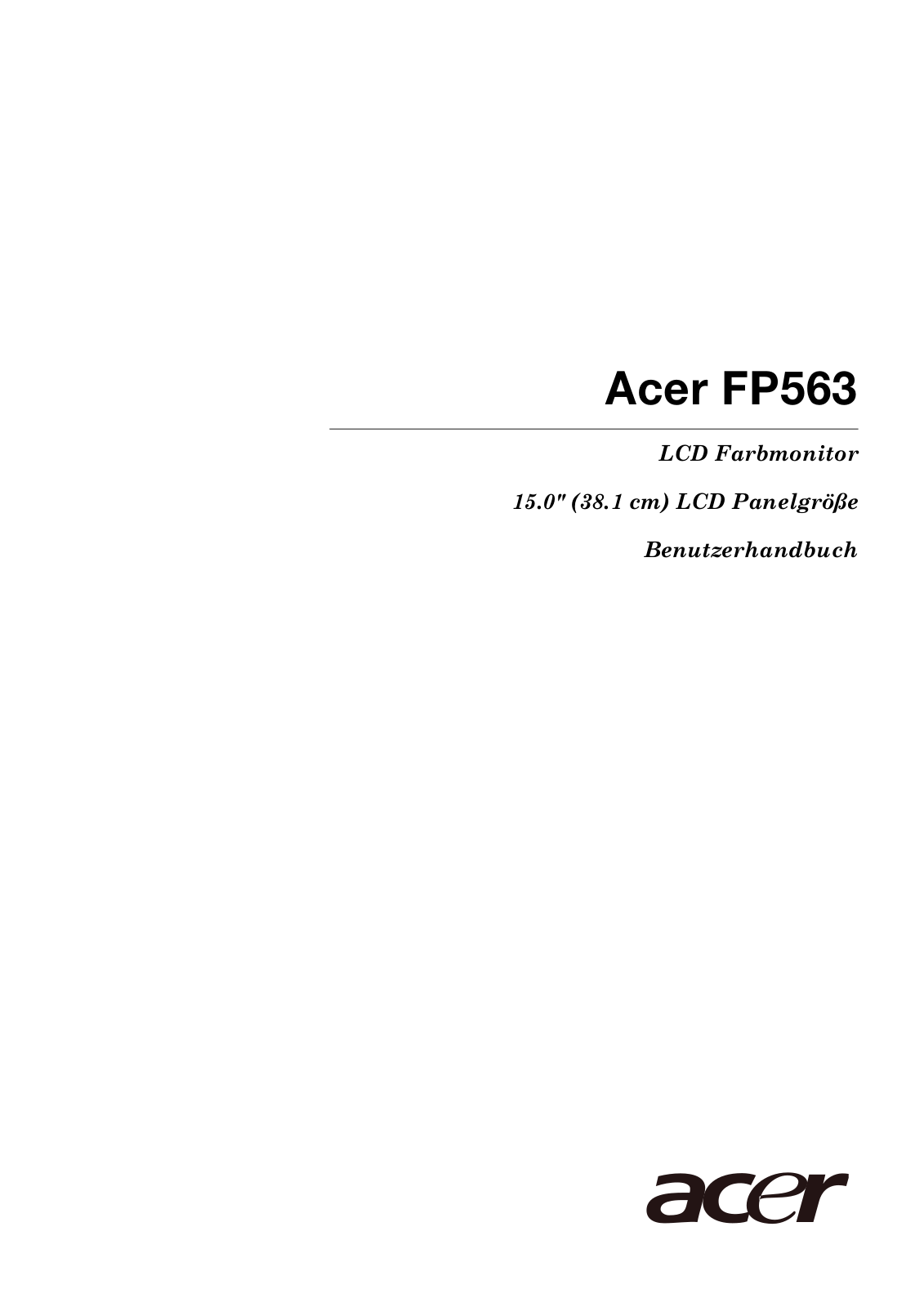 Acer FP563 User Manual