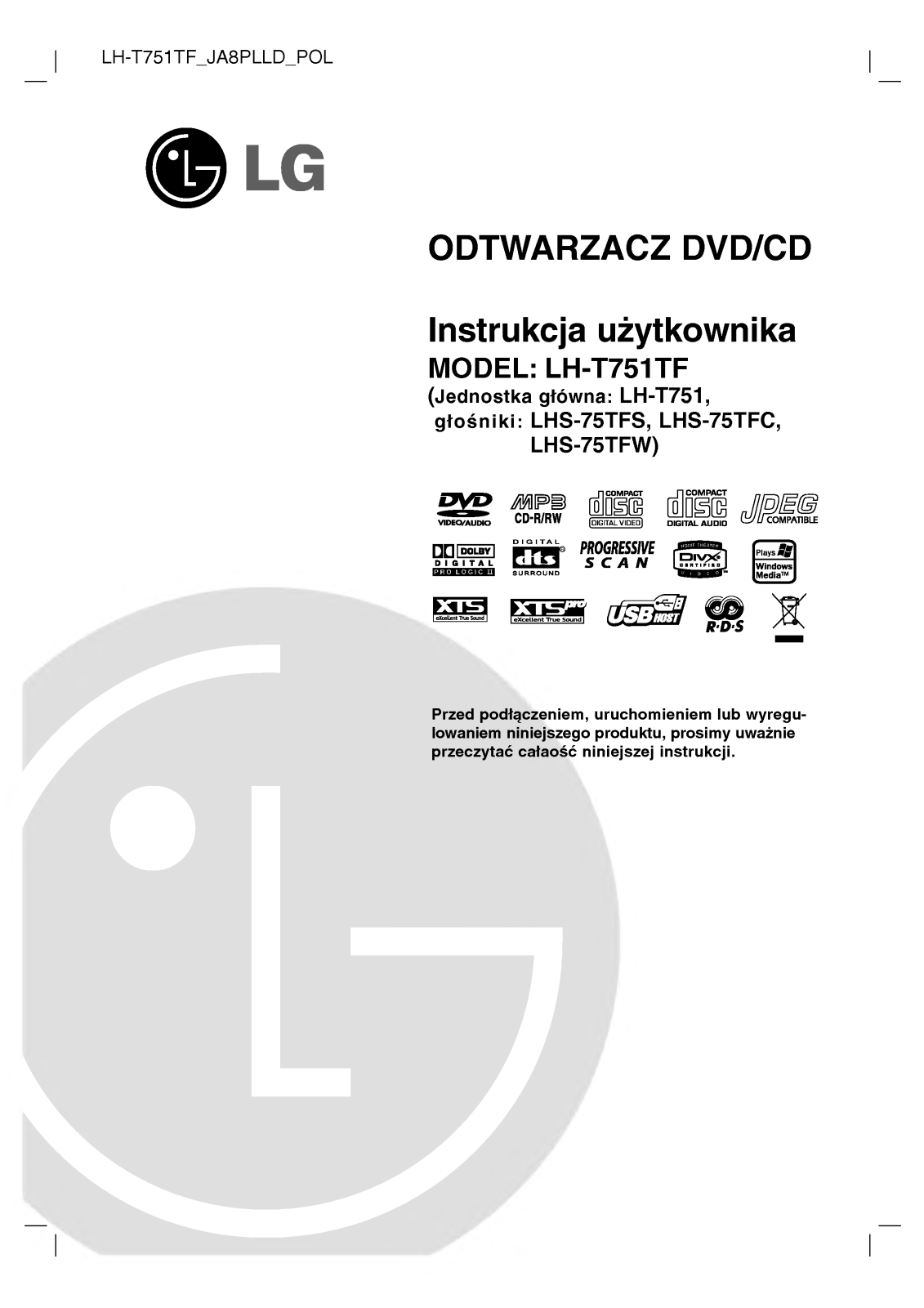 Lg LH-T751TF User Manual