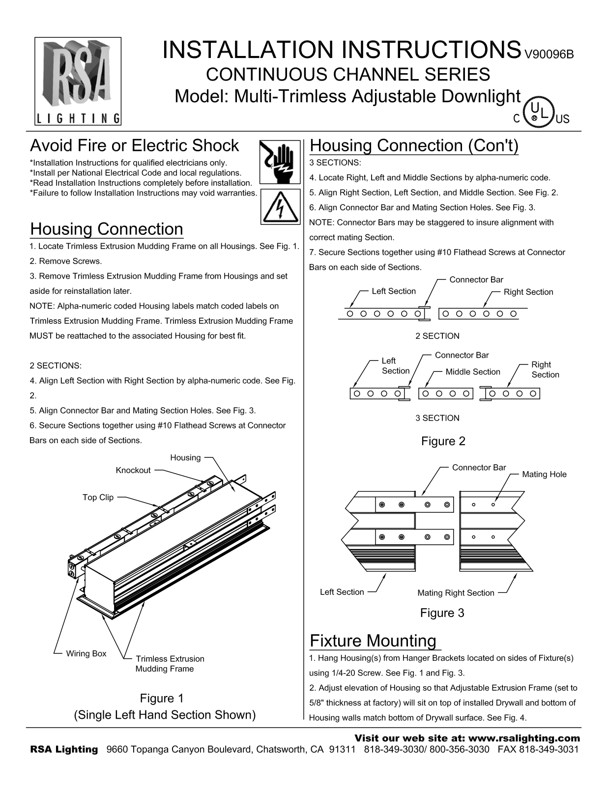 Cooper Lighting V90096B User Manual