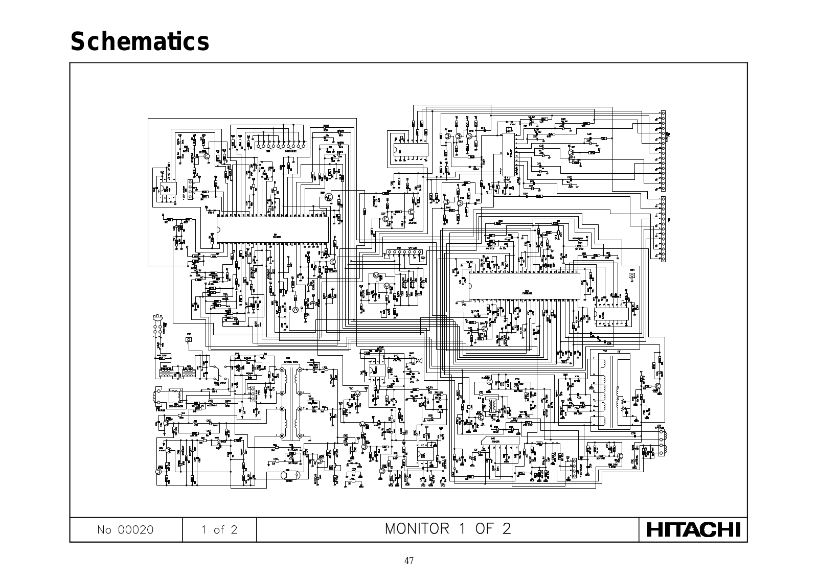 Hitachi CPX1498 Schematic