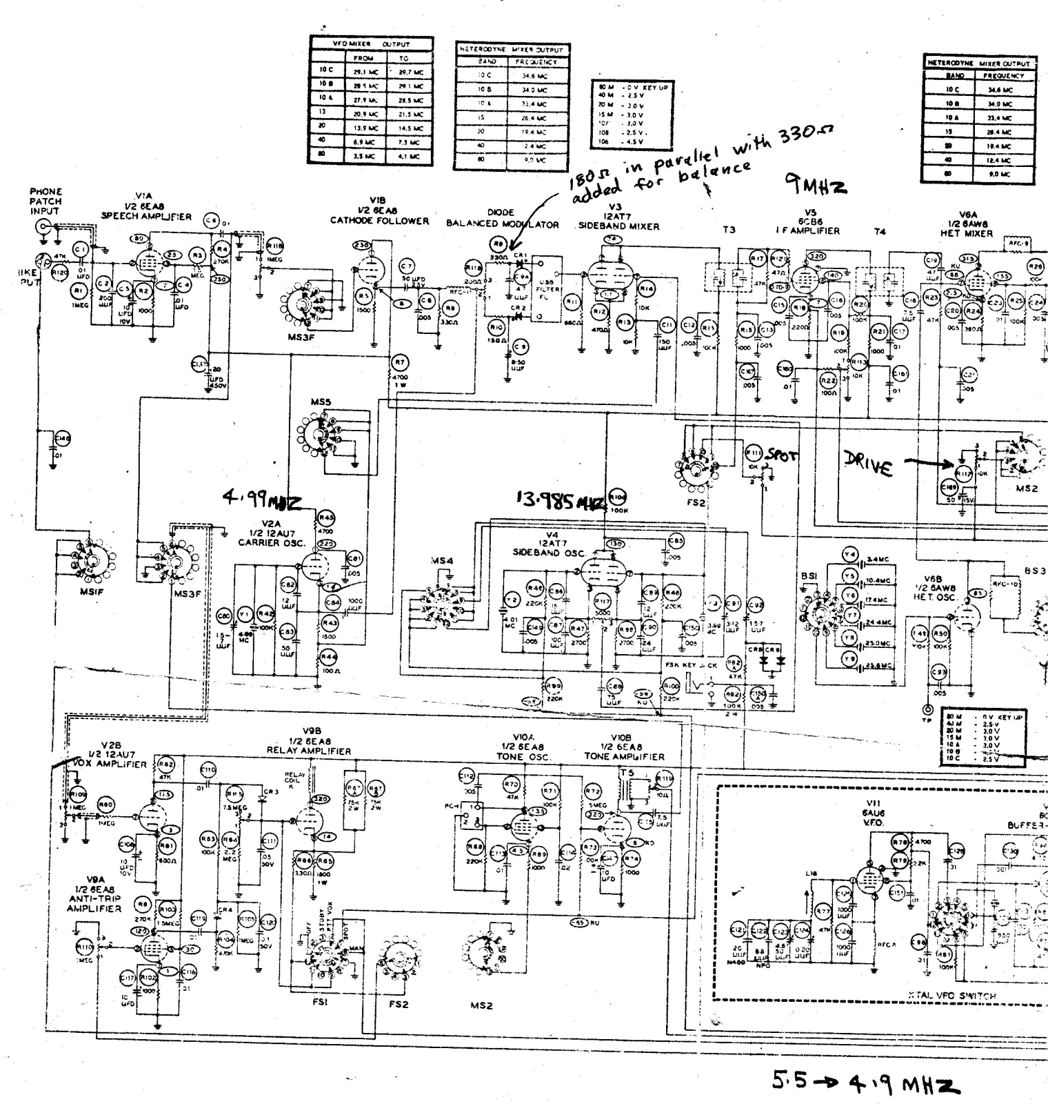 Heathkit HX-10 Schematic