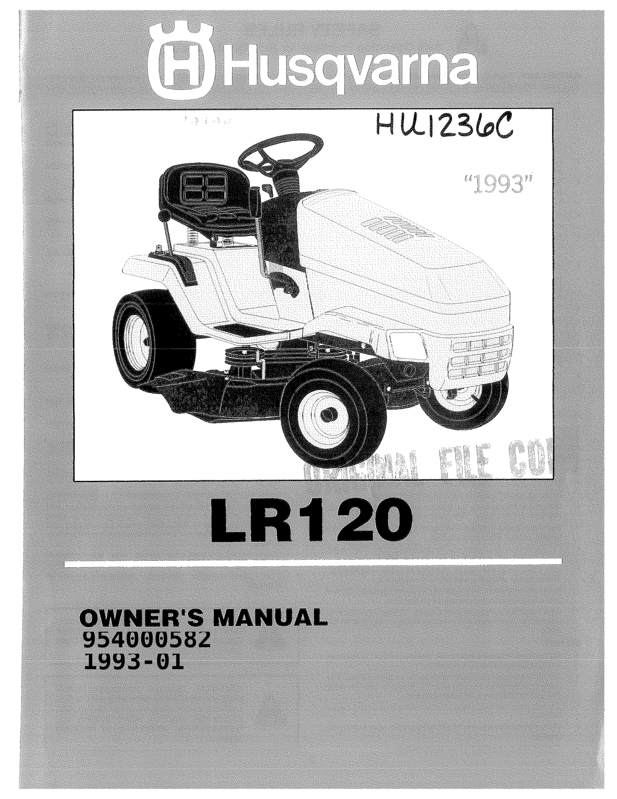 Husqvarna HU1236C, 954000582 User Manual