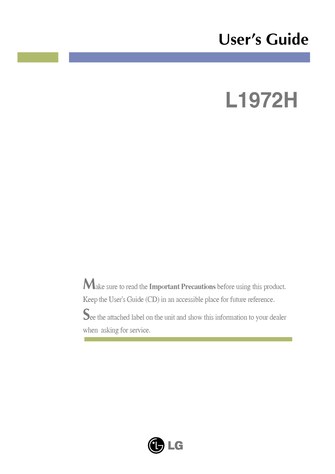 LG L1972H-PF User Manual