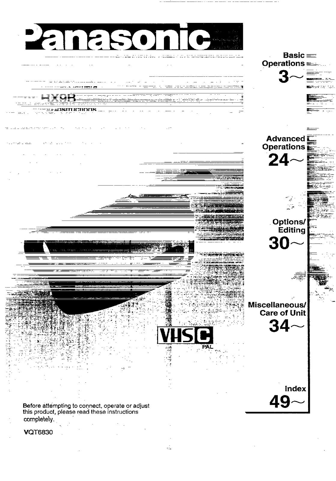 Panasonic NV-RX9B User Manual