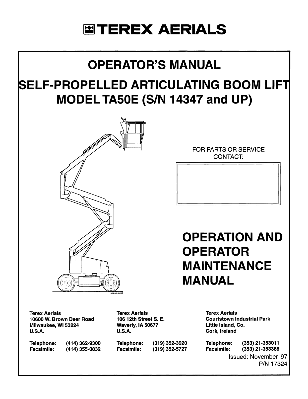 Genie TA50E Operator's Manual - ManualMachine.com