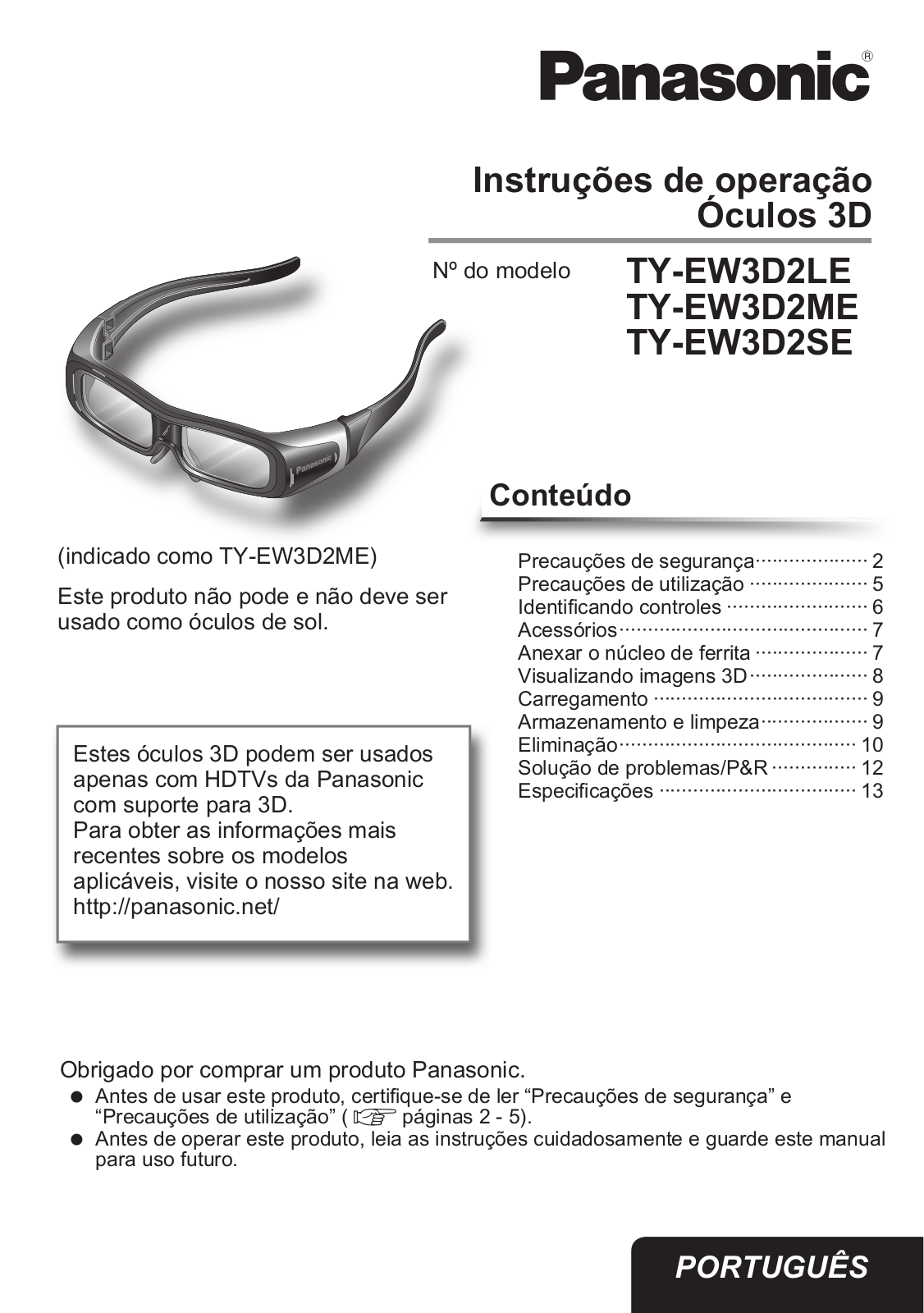 Panasonic TY-EW3D2LE, TY-EW3D2SE, TY-EW3D2ME User Manual