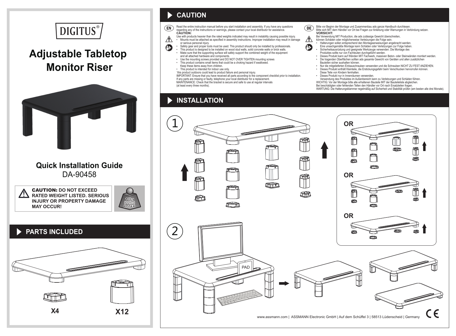 Digitus DA-90458 User guide