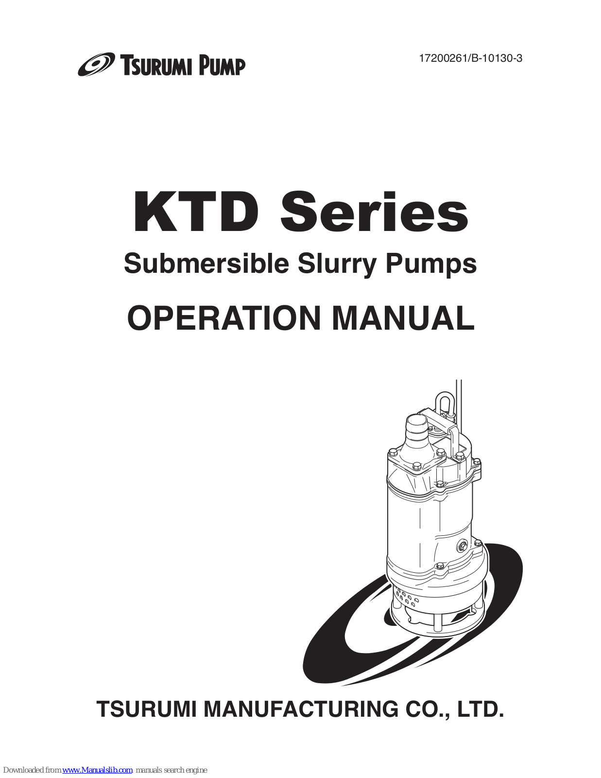 Tsurumi Pump KTD Series, KTD22.0, KTD33.0 Operation Manual