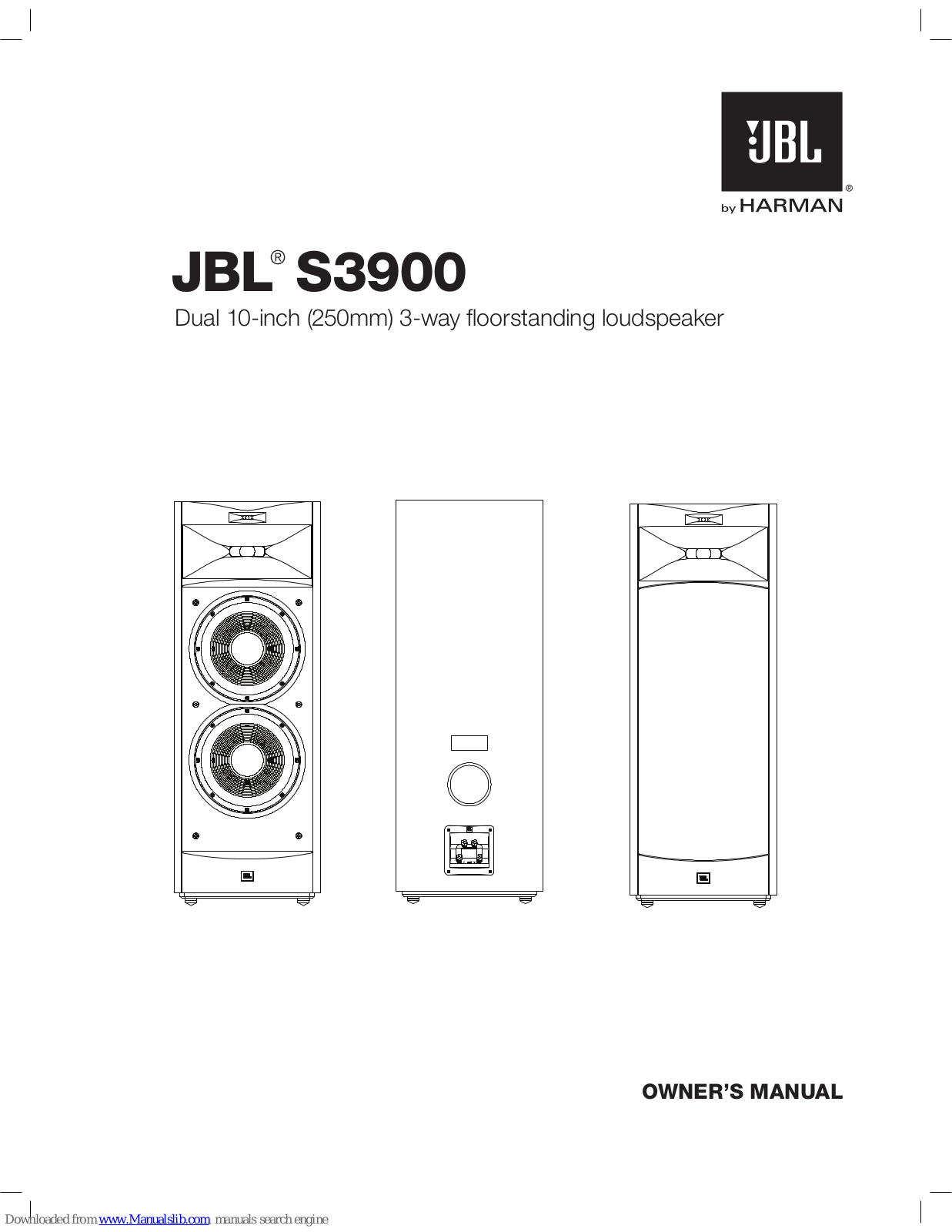 JBL S3900 Owner's Manual