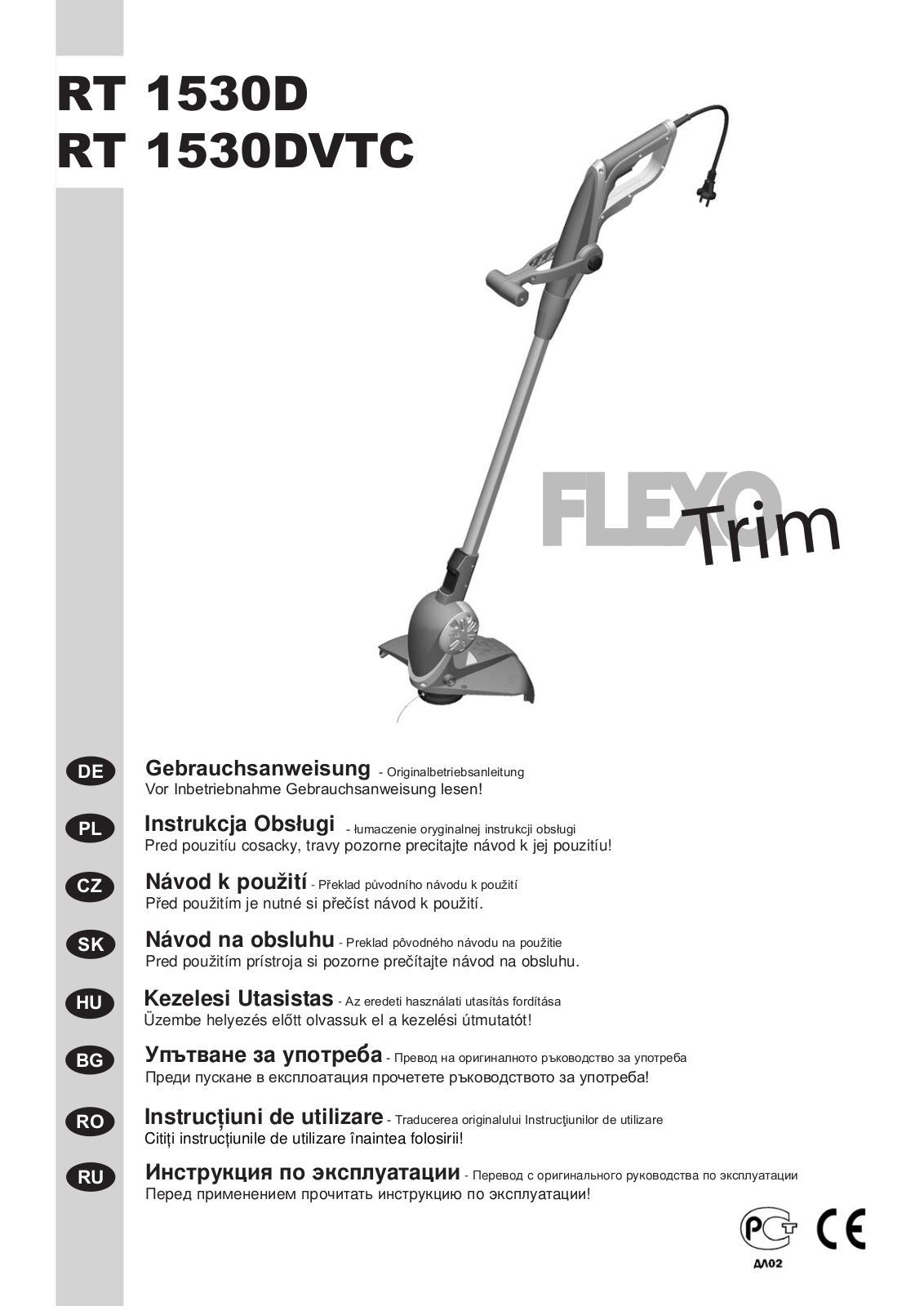 Flexo Trim RT 1530 D User Manual